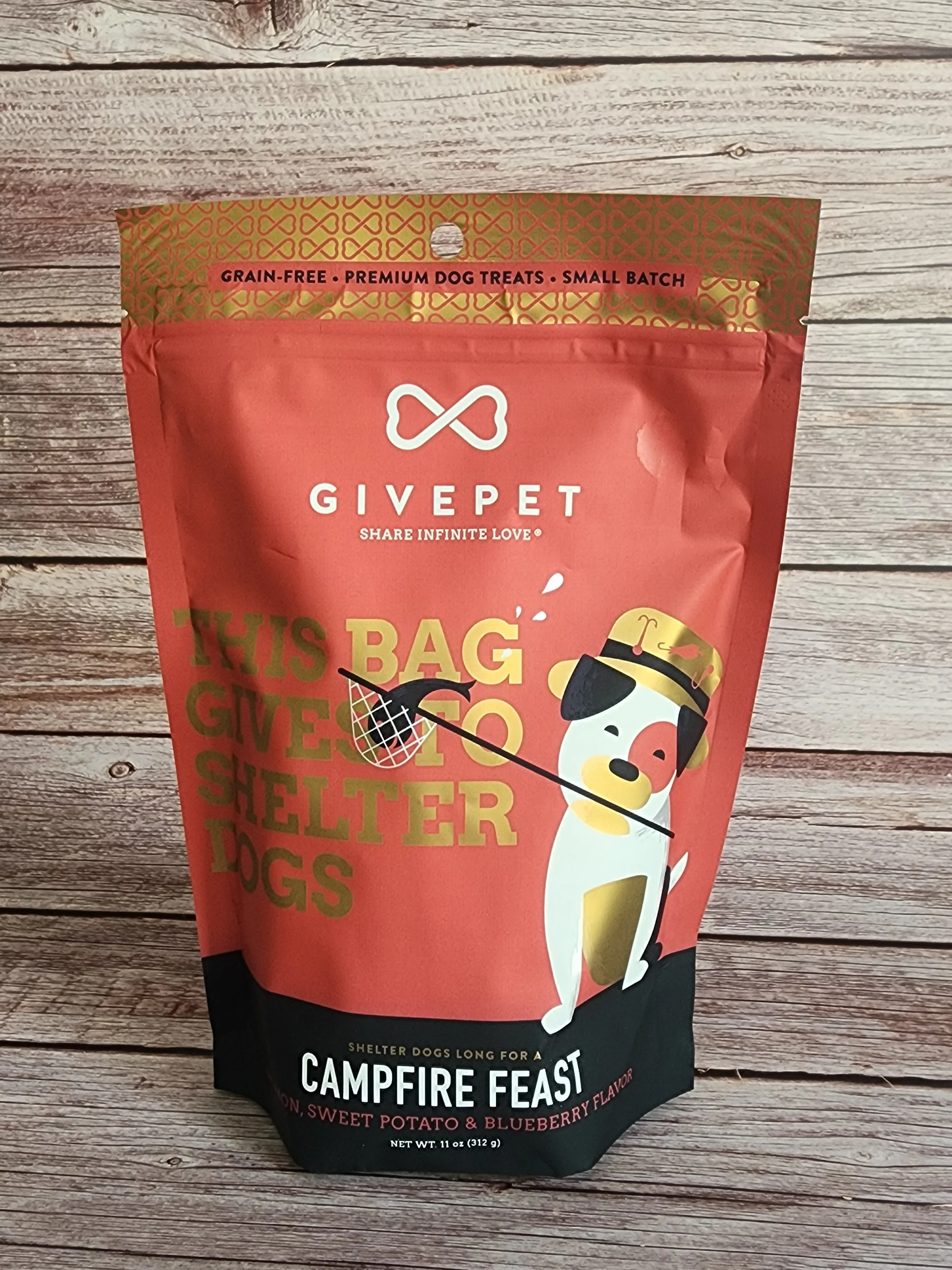 Give Pet Campfire Feast Salmon Sweet Potato Blueberry Dog Treats