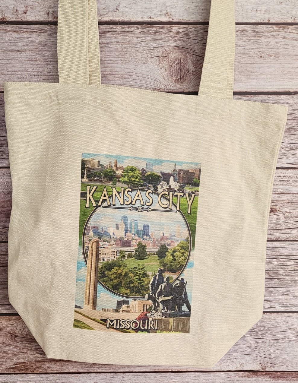 Kansas City Photo Collage Canvas Tote