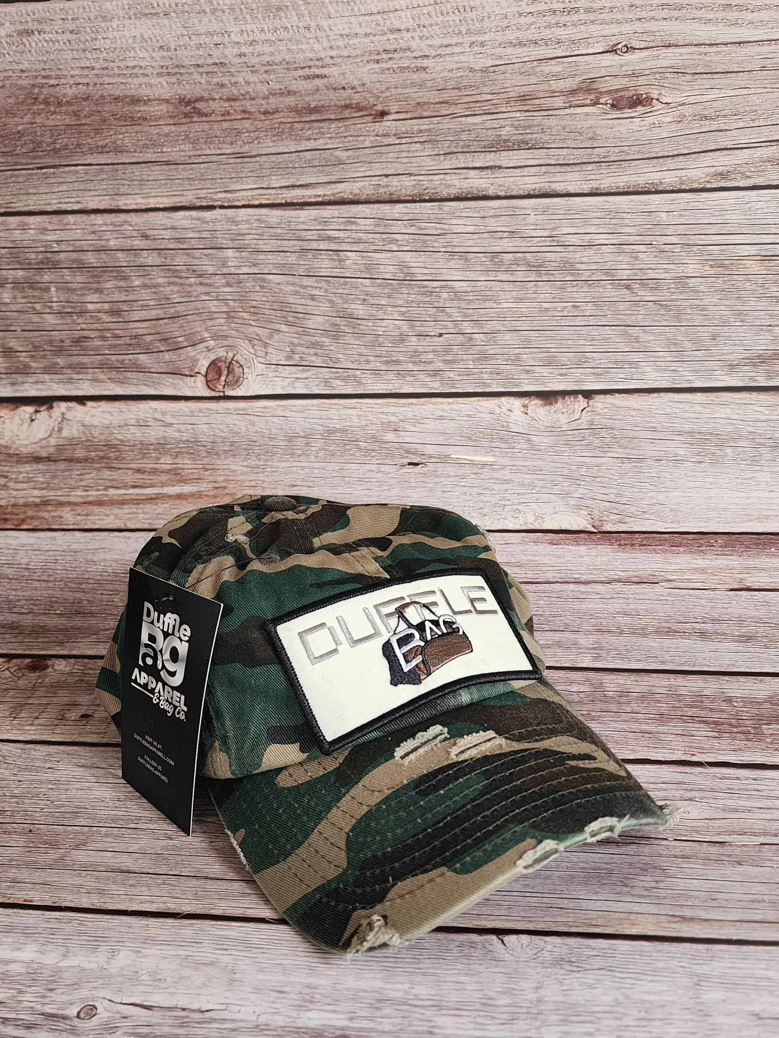 Distressed Duffle Bag Camo Hat