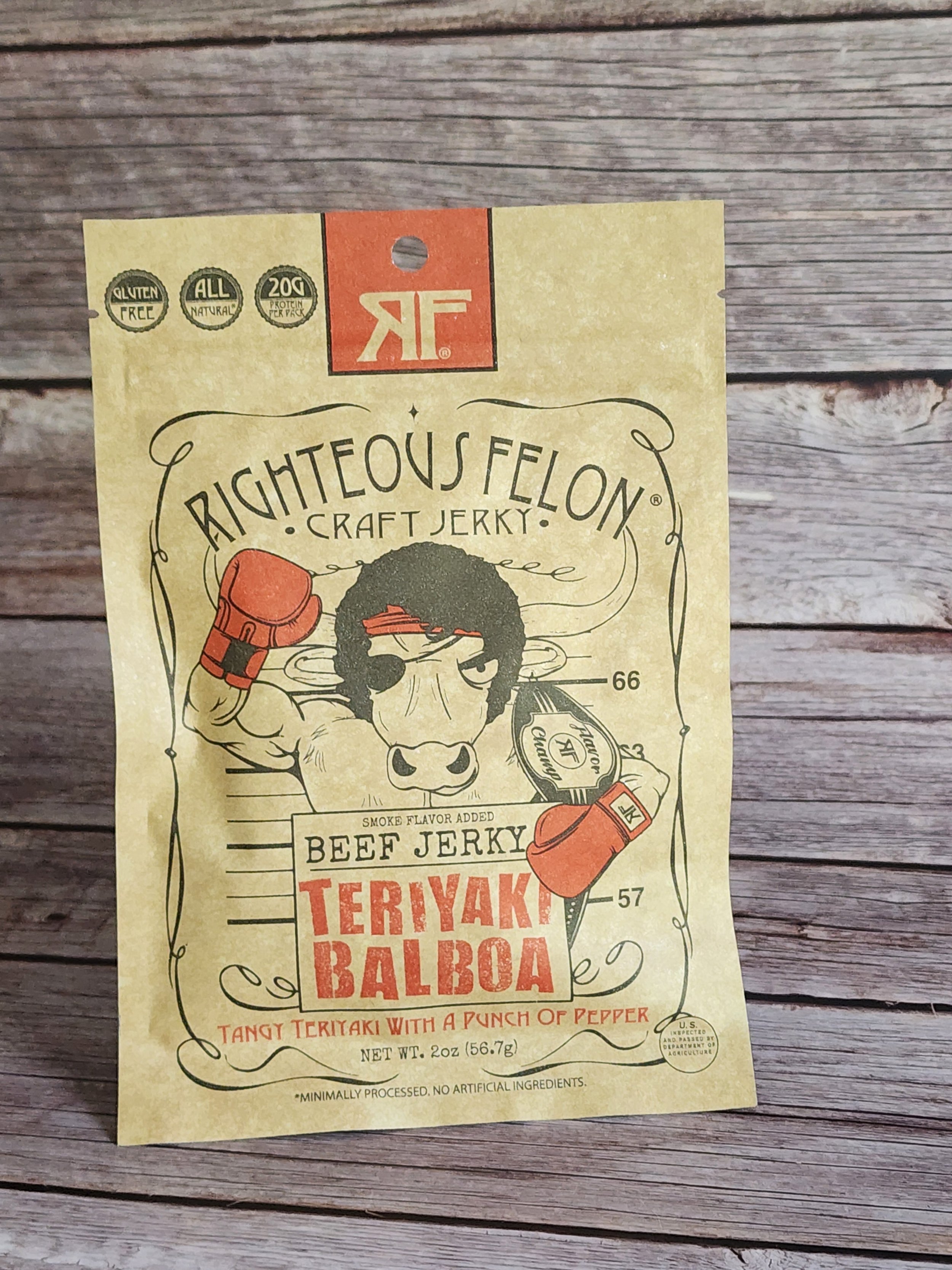 Righteous Felon Teriyaki Balboa Beef Jerky