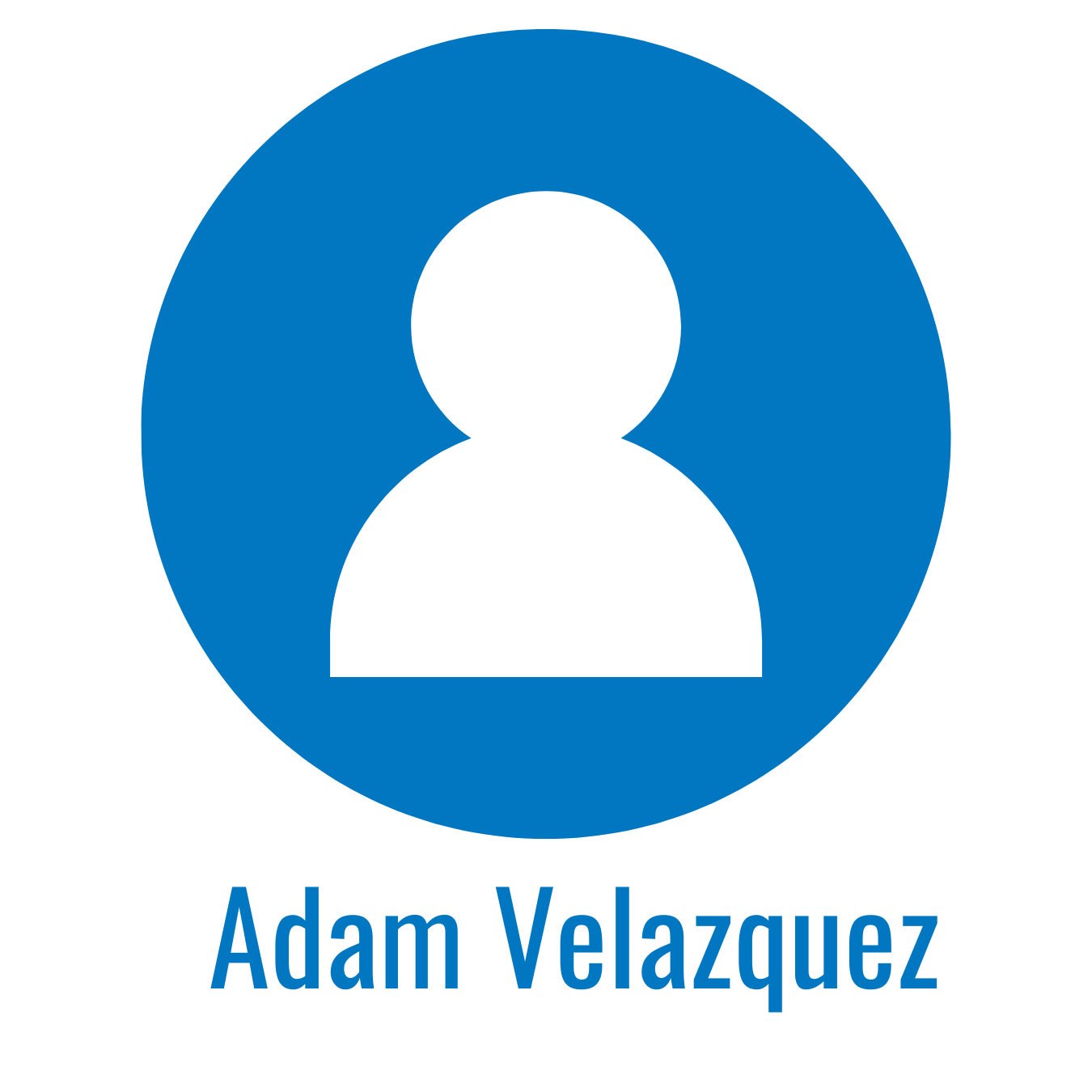 outline of a person for Adam Velazquez