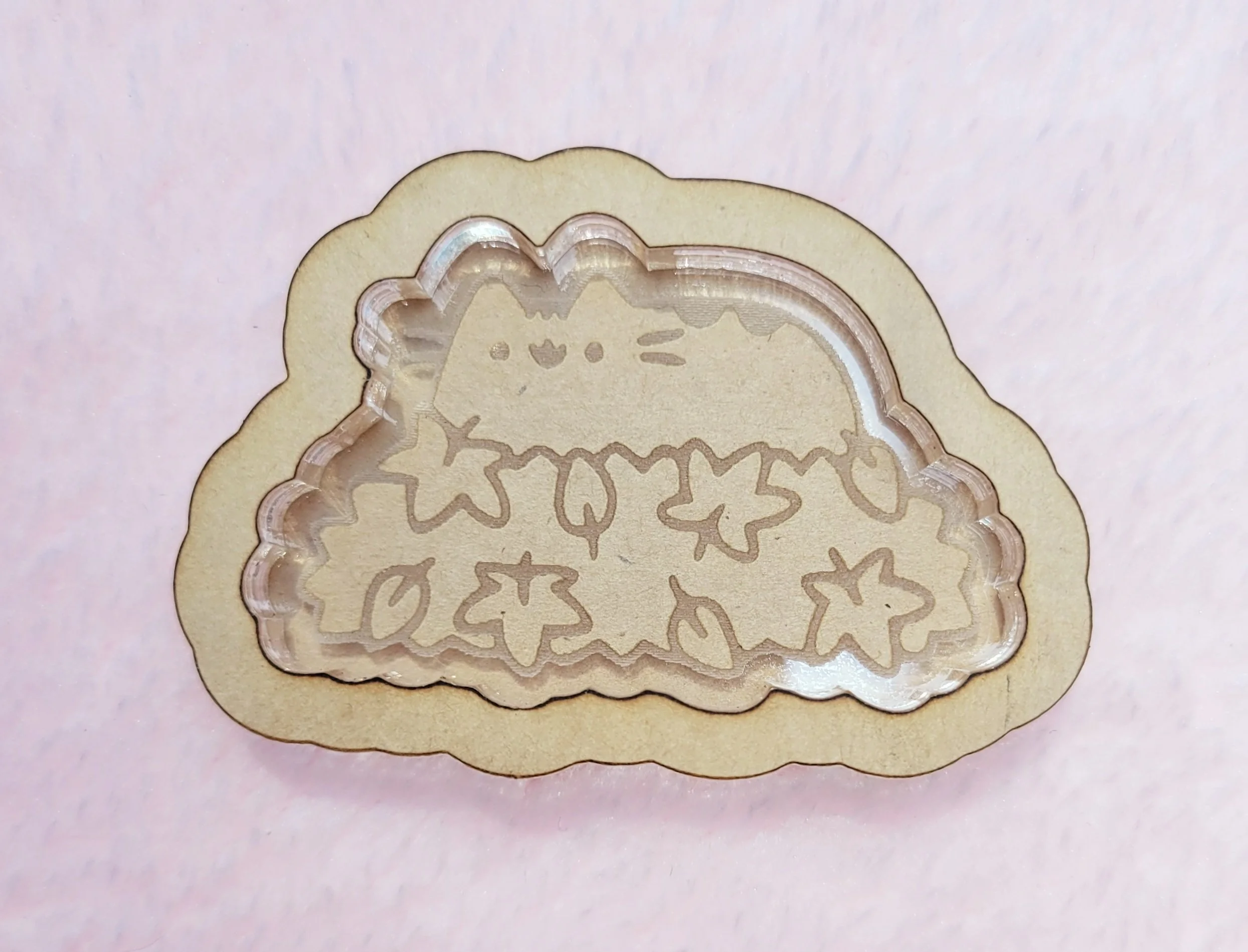 Cute Cat on Autumn Leaf Pile Shaker