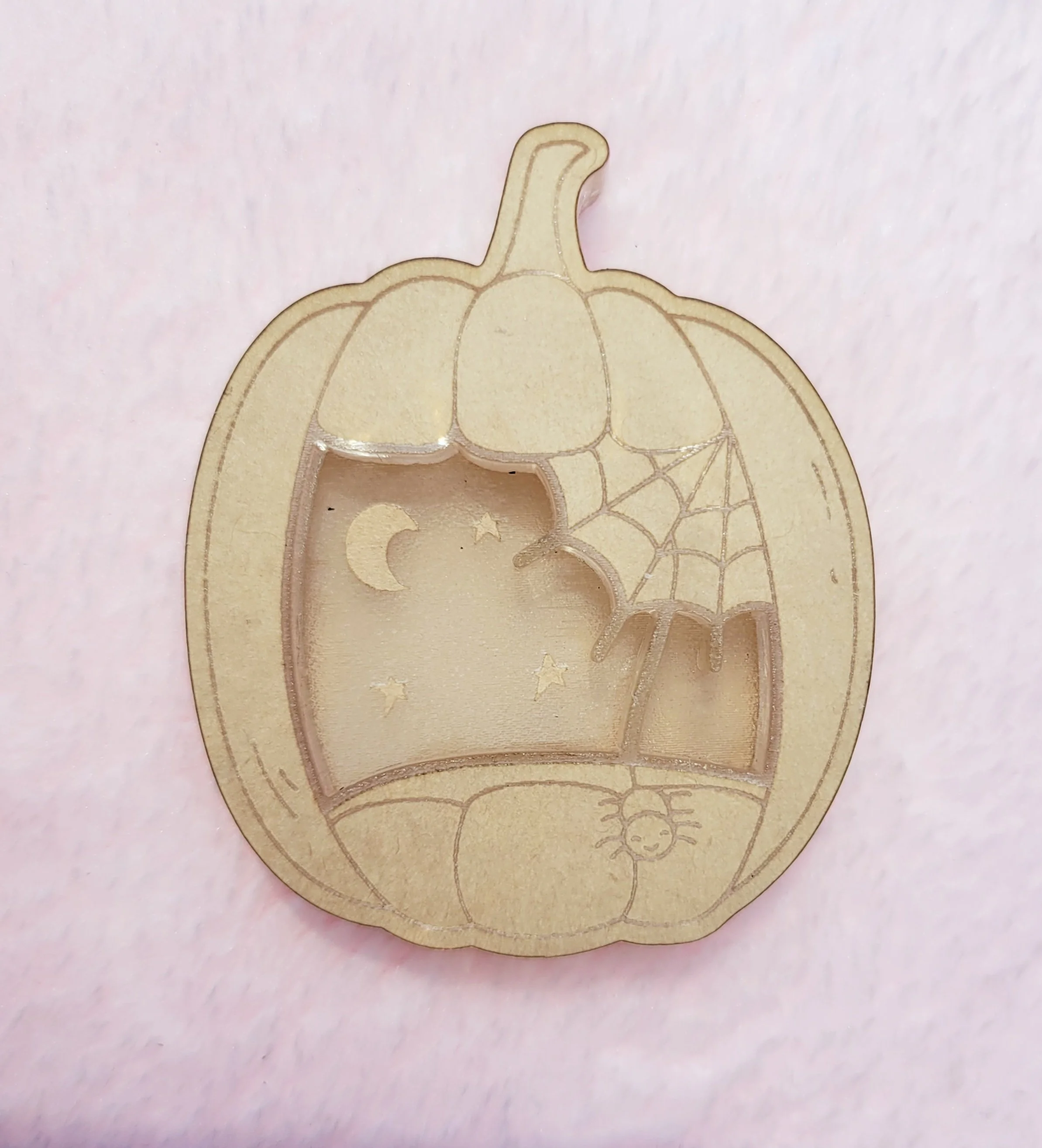 Kawaii Night Scene With Spider Pumpkin Shaker
