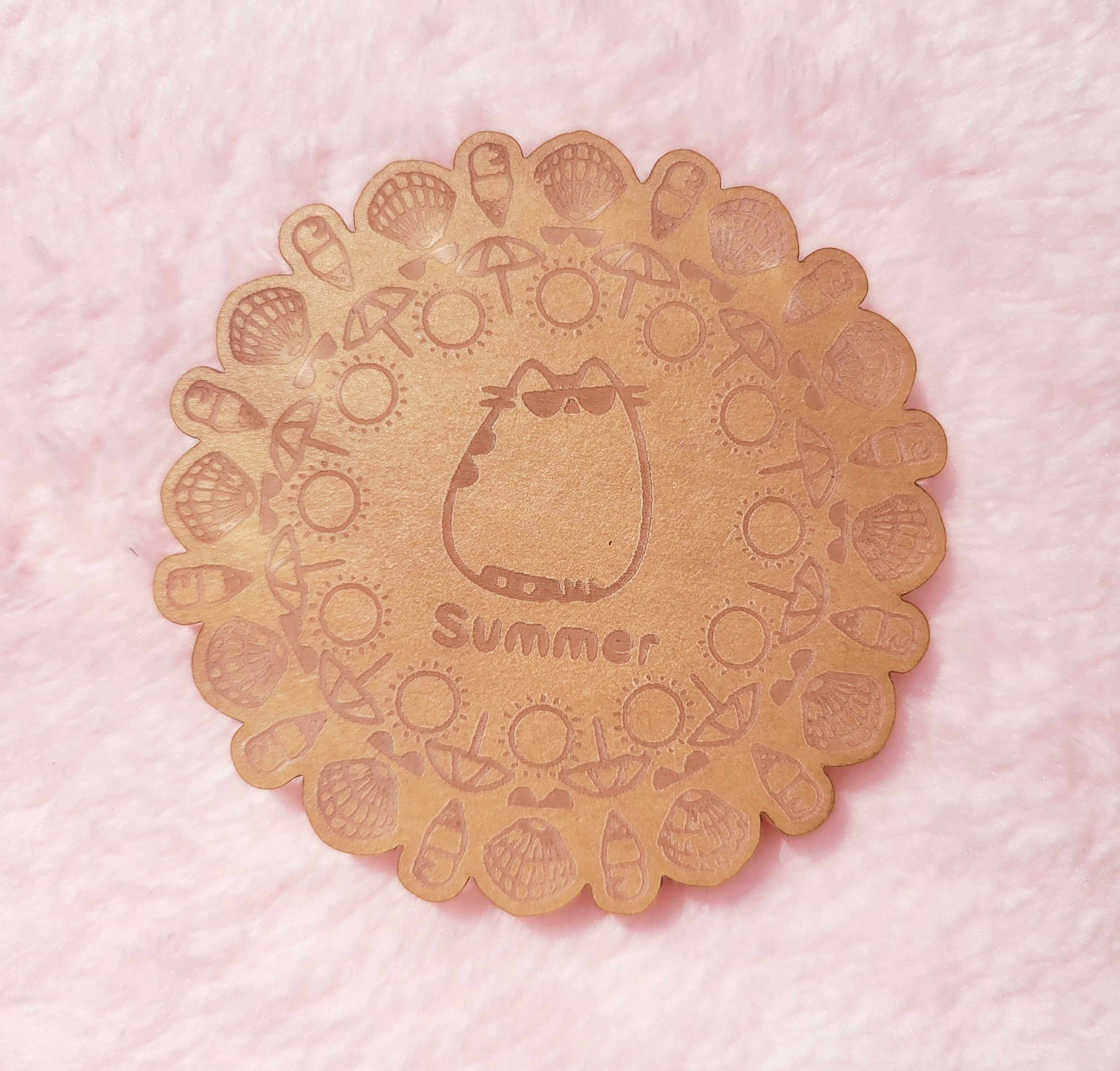 Cute Cat Summer Mandala Flat