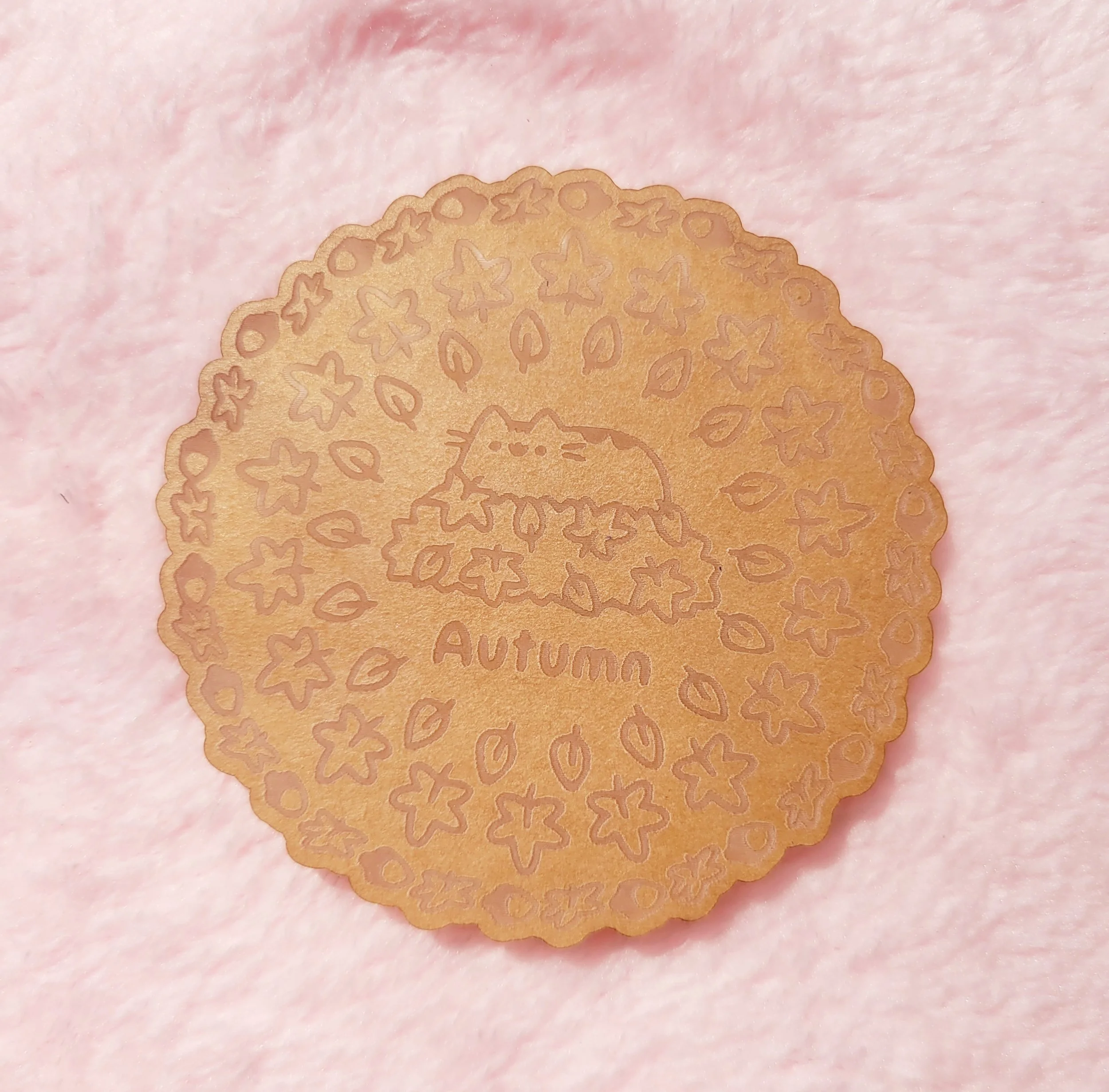 Cute Cat Autumn Mandala Flat