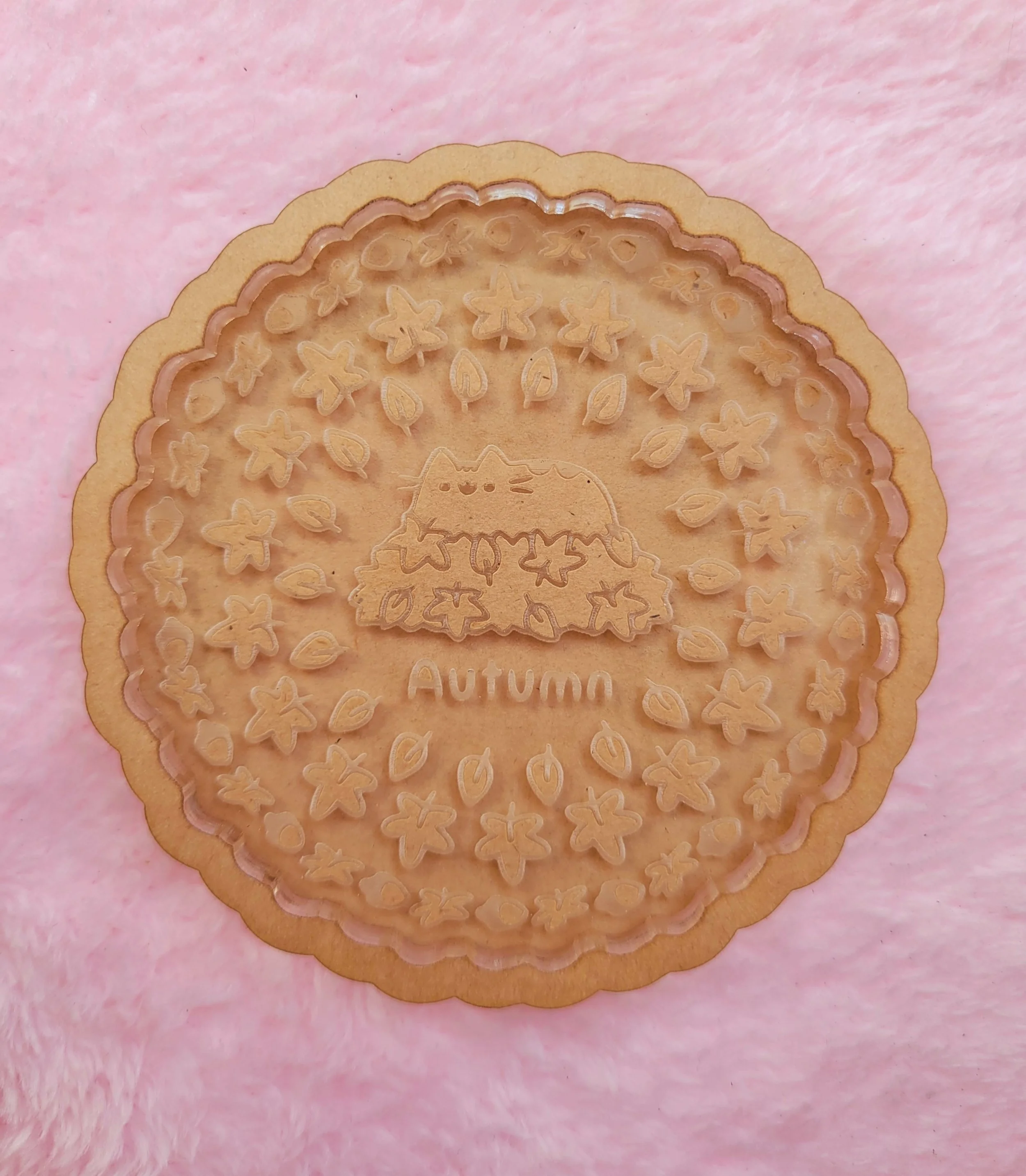 Cute Cat Autumn Mandala Shaker/Tray