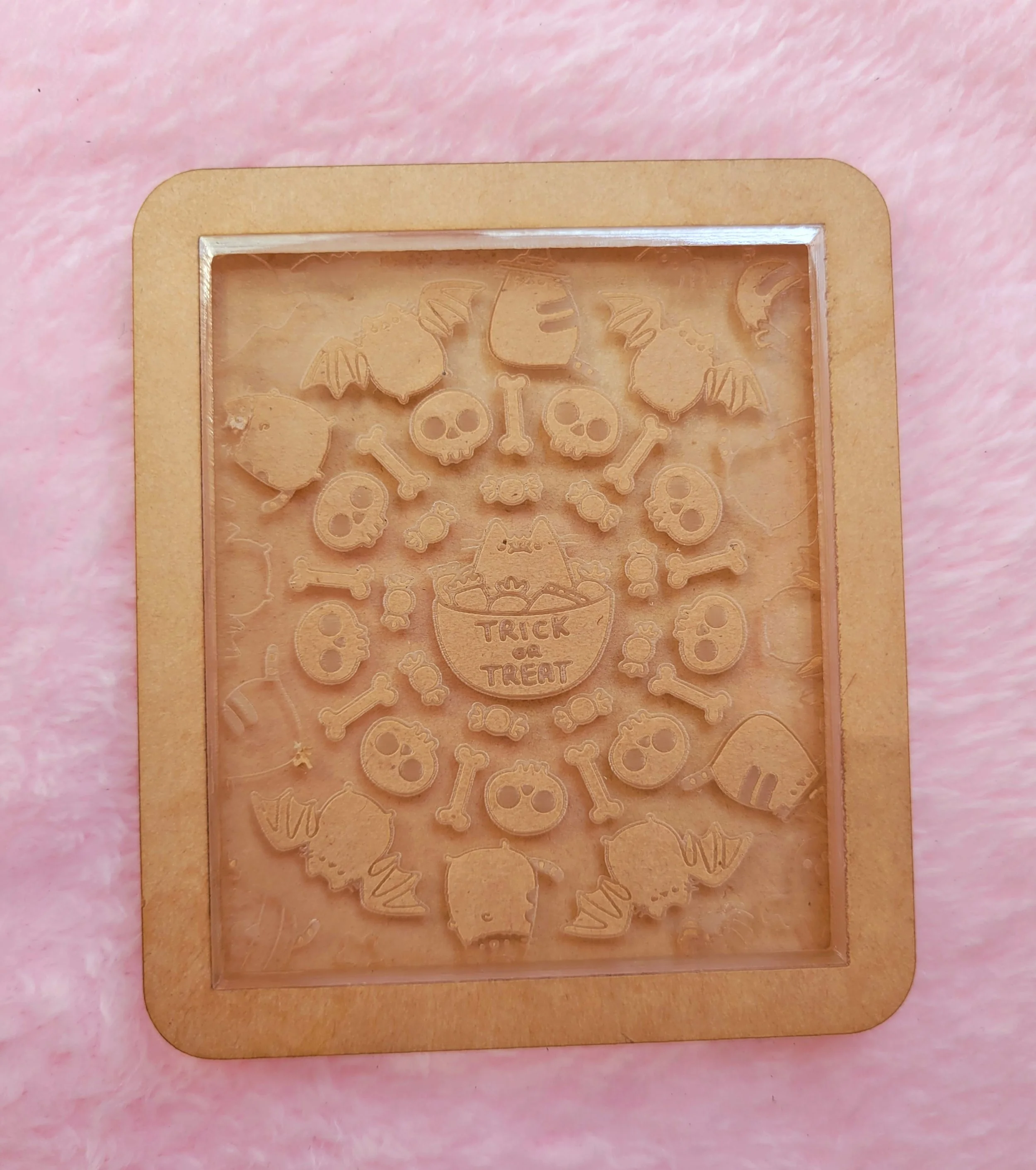 Cute Cat Trick Or Treat Mandala Shaker/Tray