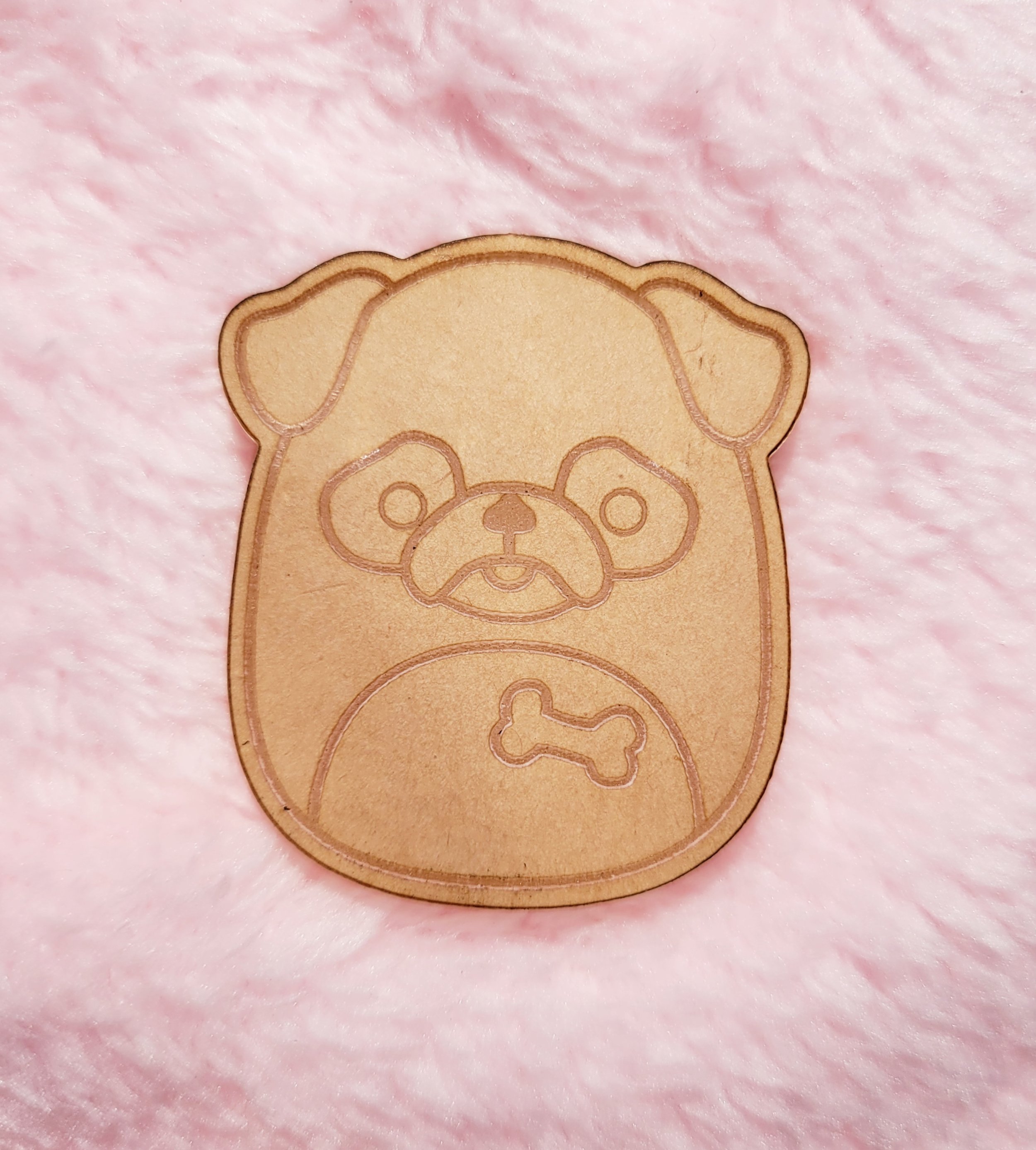 Dog with Bone Squish Flat