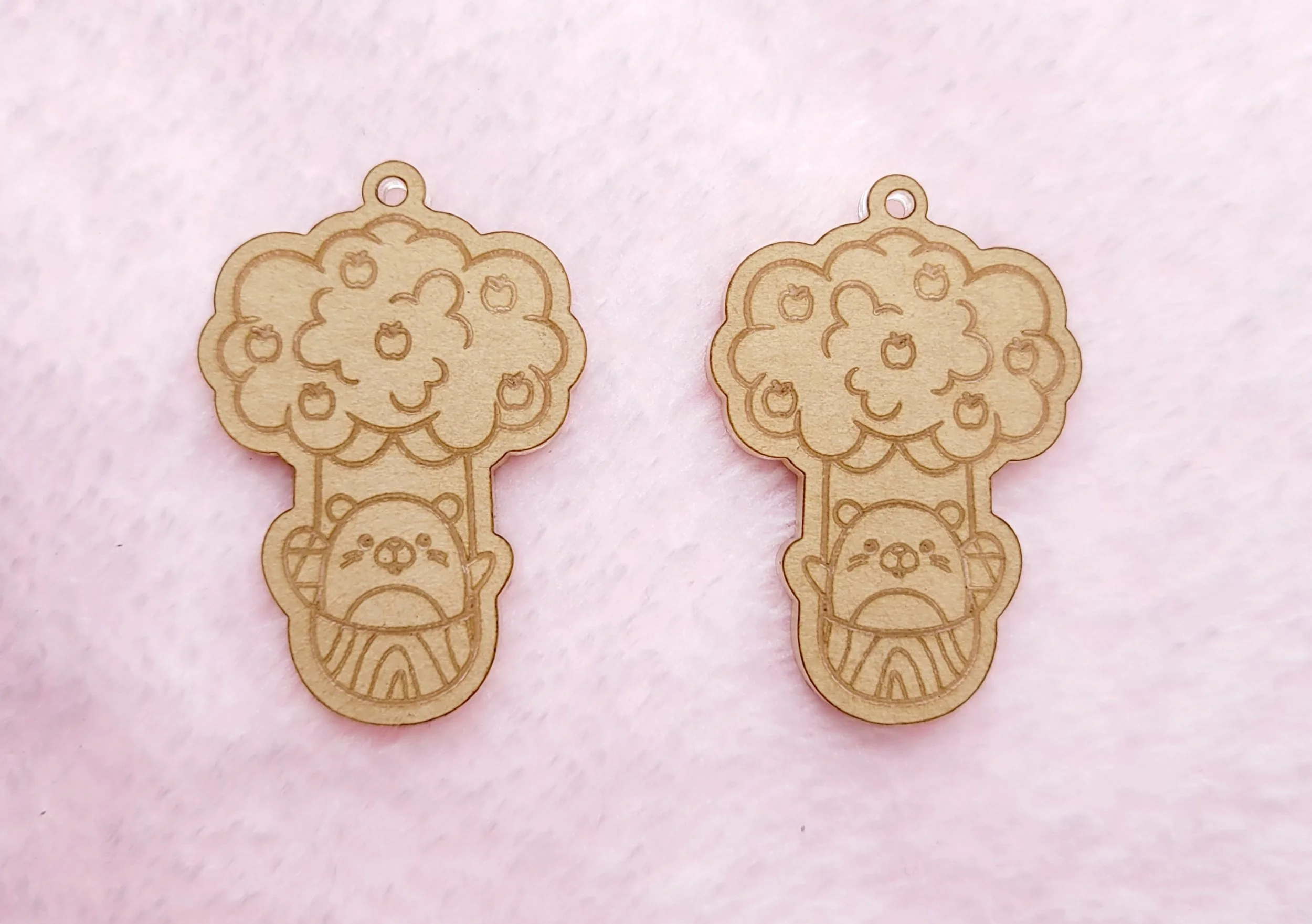 Apple Tree Beaver Squish Earrings