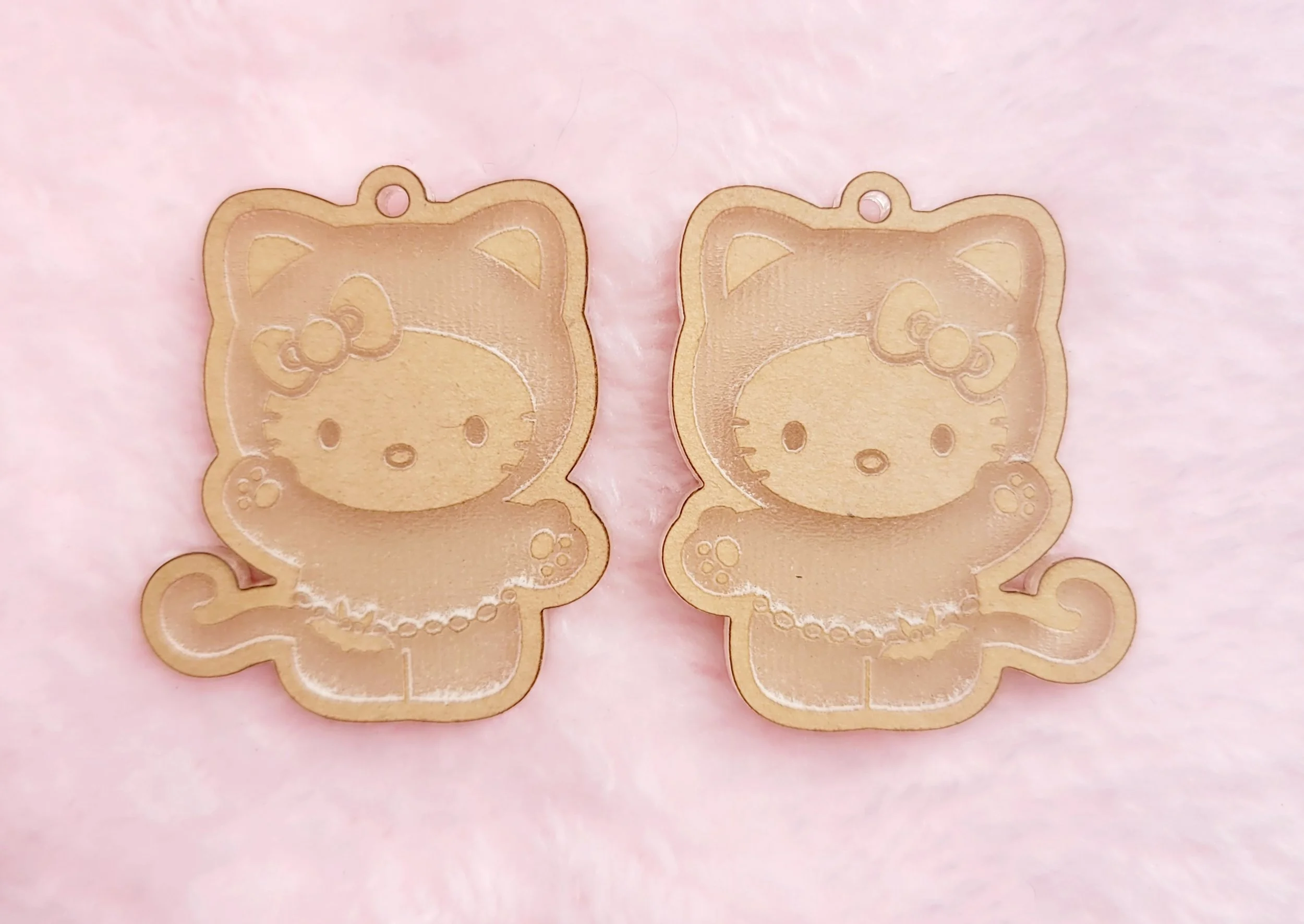 Kitty Wearing Kitty Costume Earrings