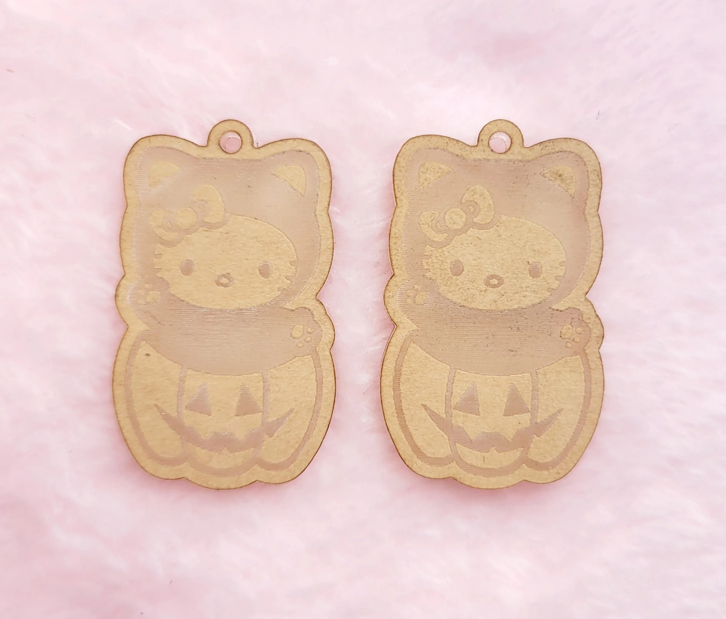 Kitty Pumpkin Bow Earrings