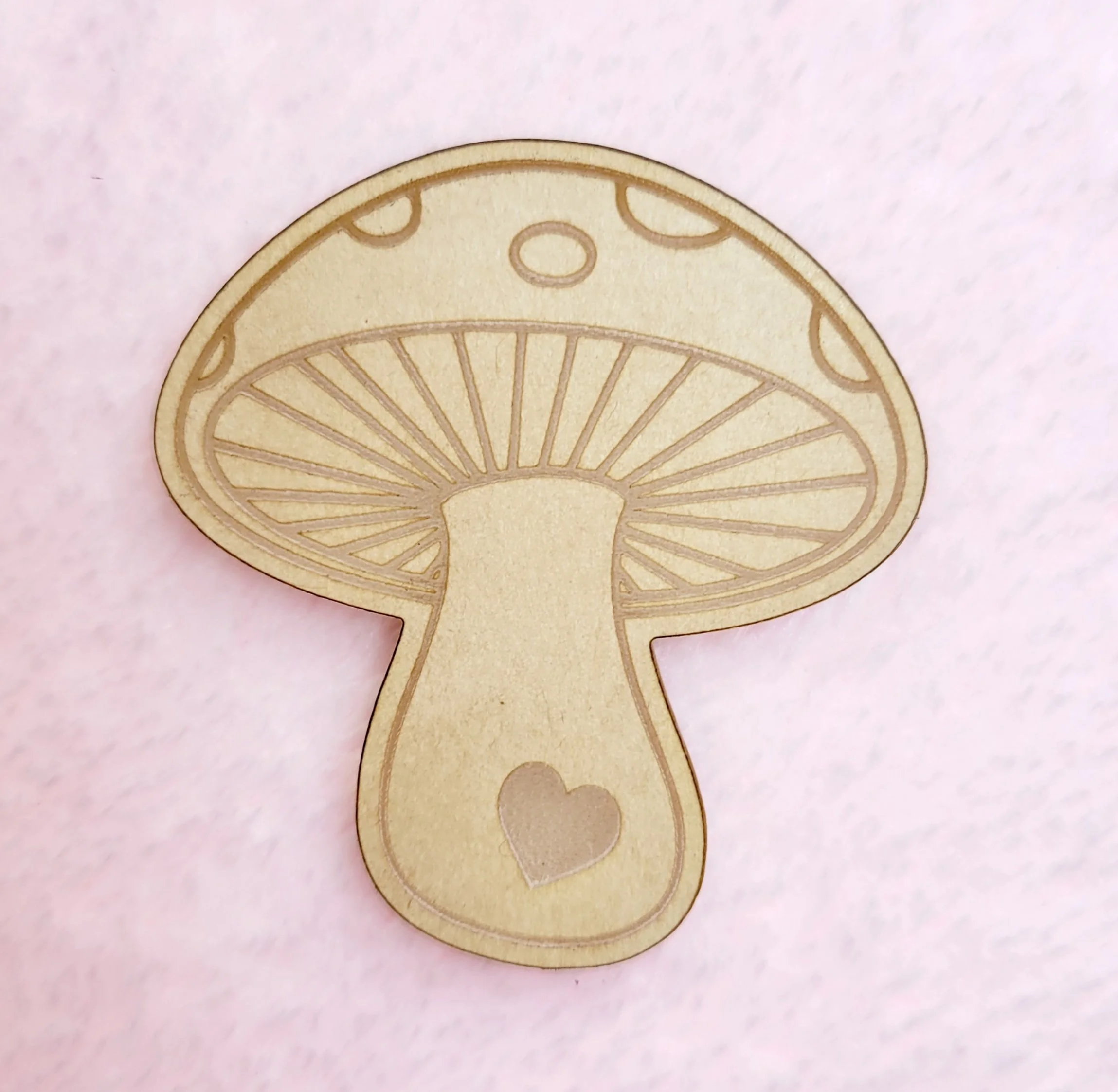 Mushroom With Heart Flat