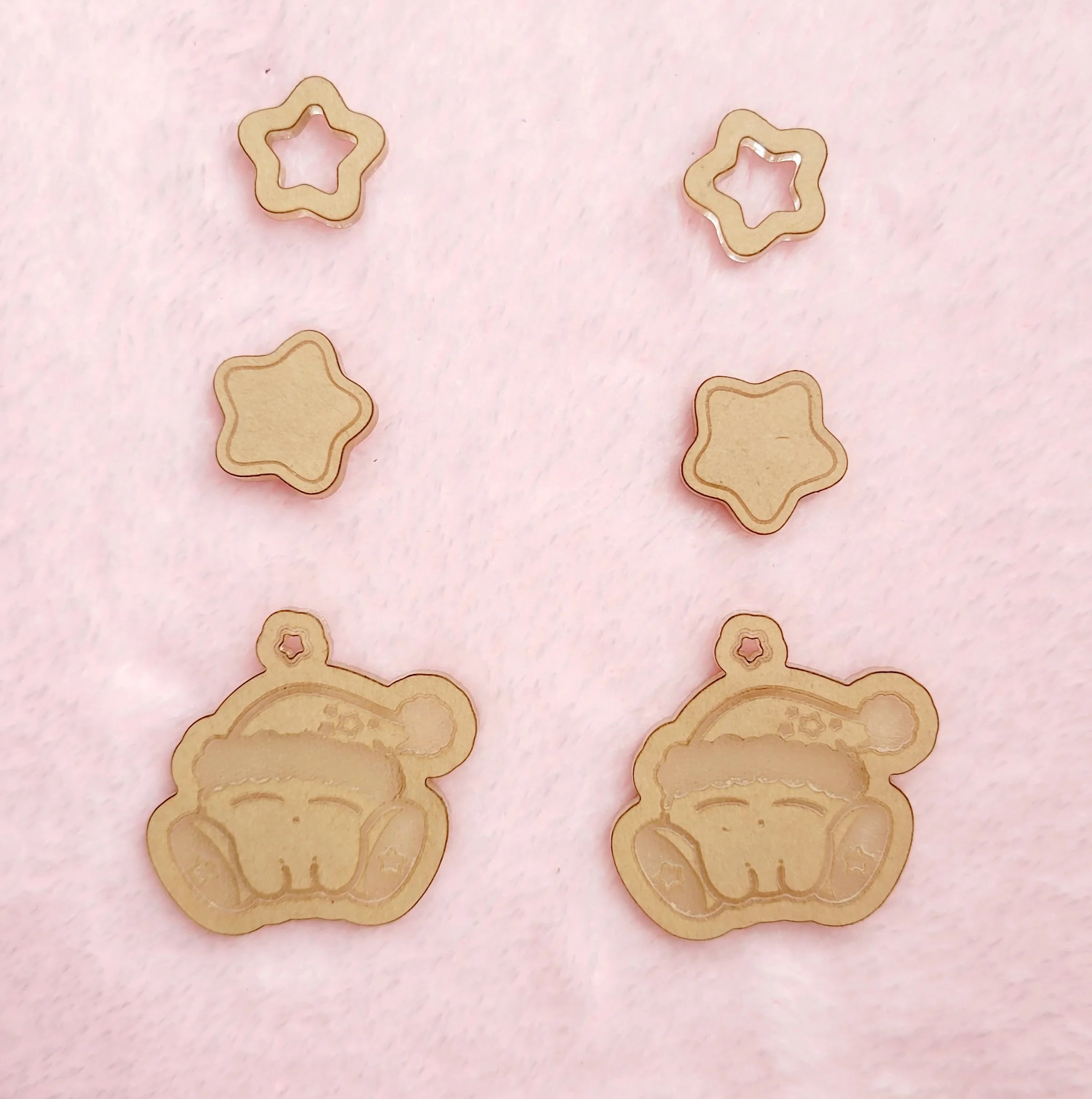 Semi Ex Kawaii Cute Hungry Star Earring Set