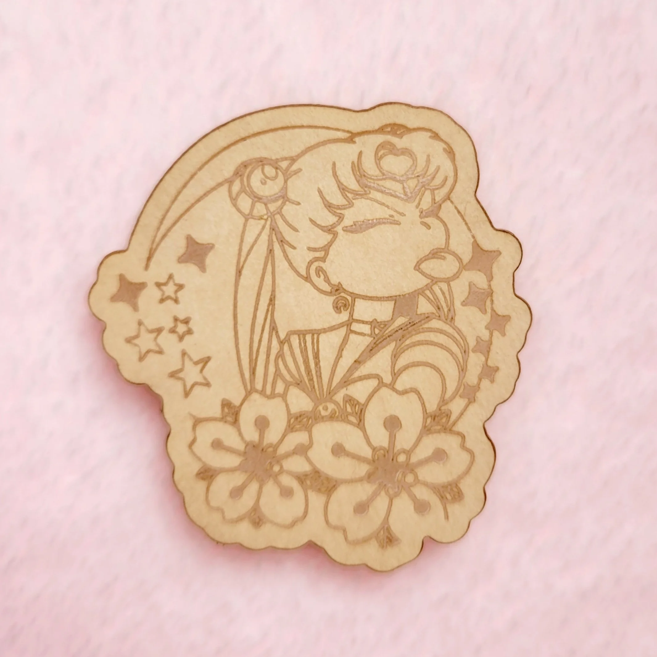 Moon Girl Sticking Out Tongue Flat