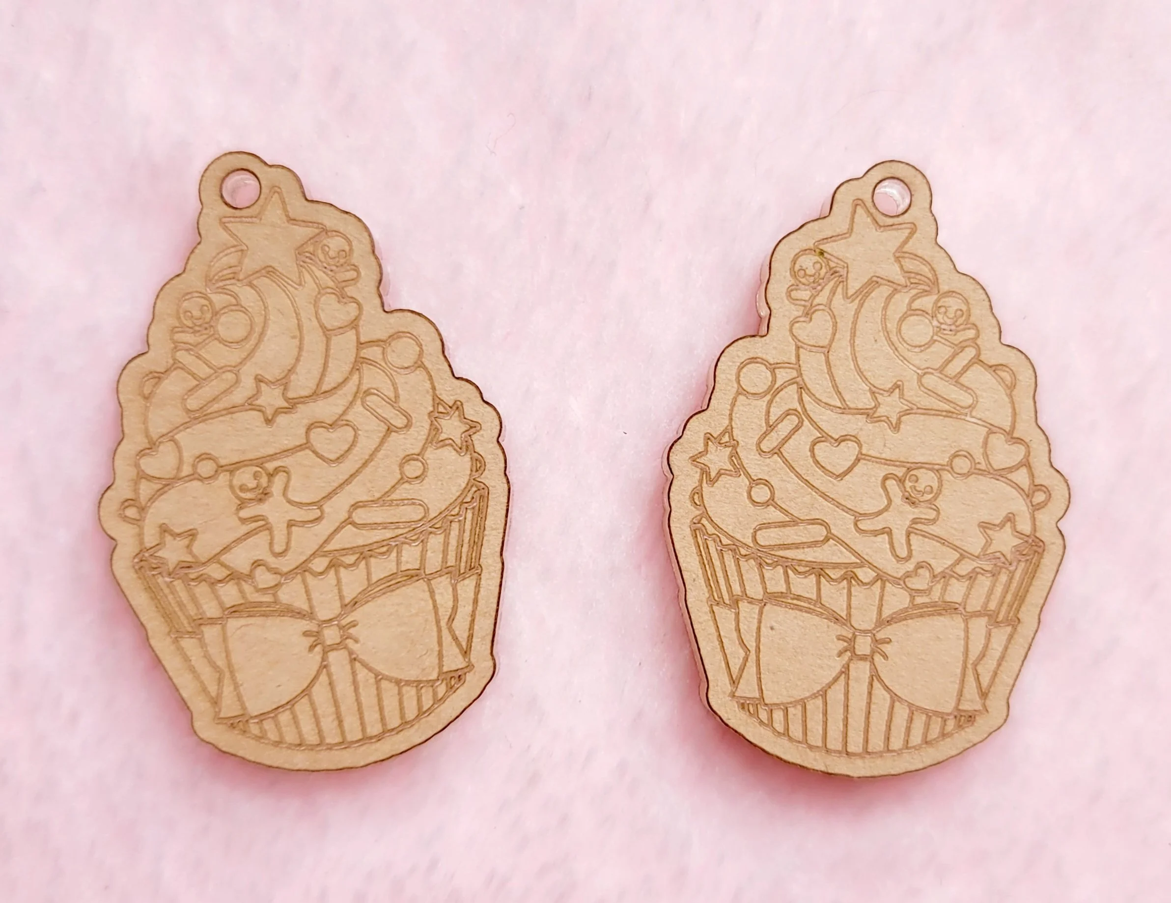 Kawaii Christmas TCupcake Earrings