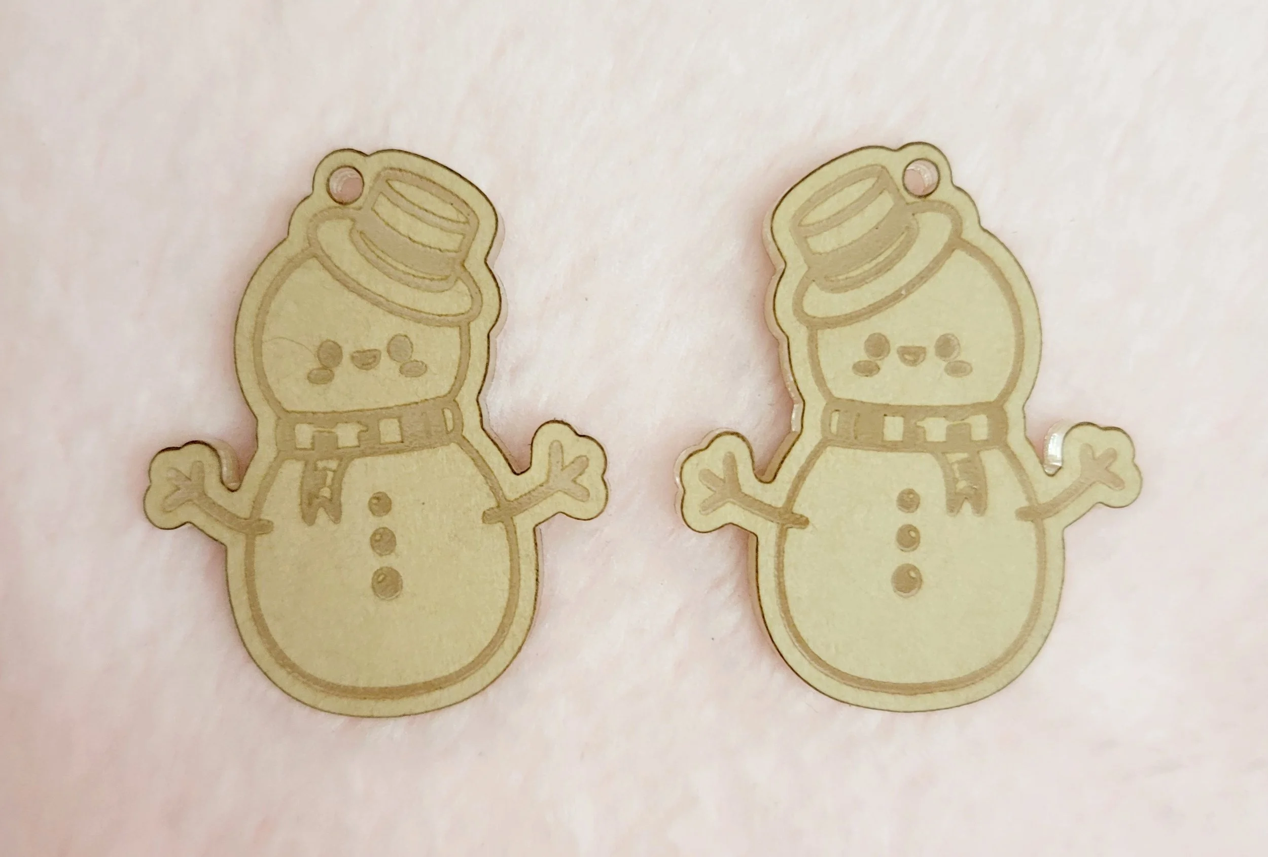 Kawaii Snowman Earrings