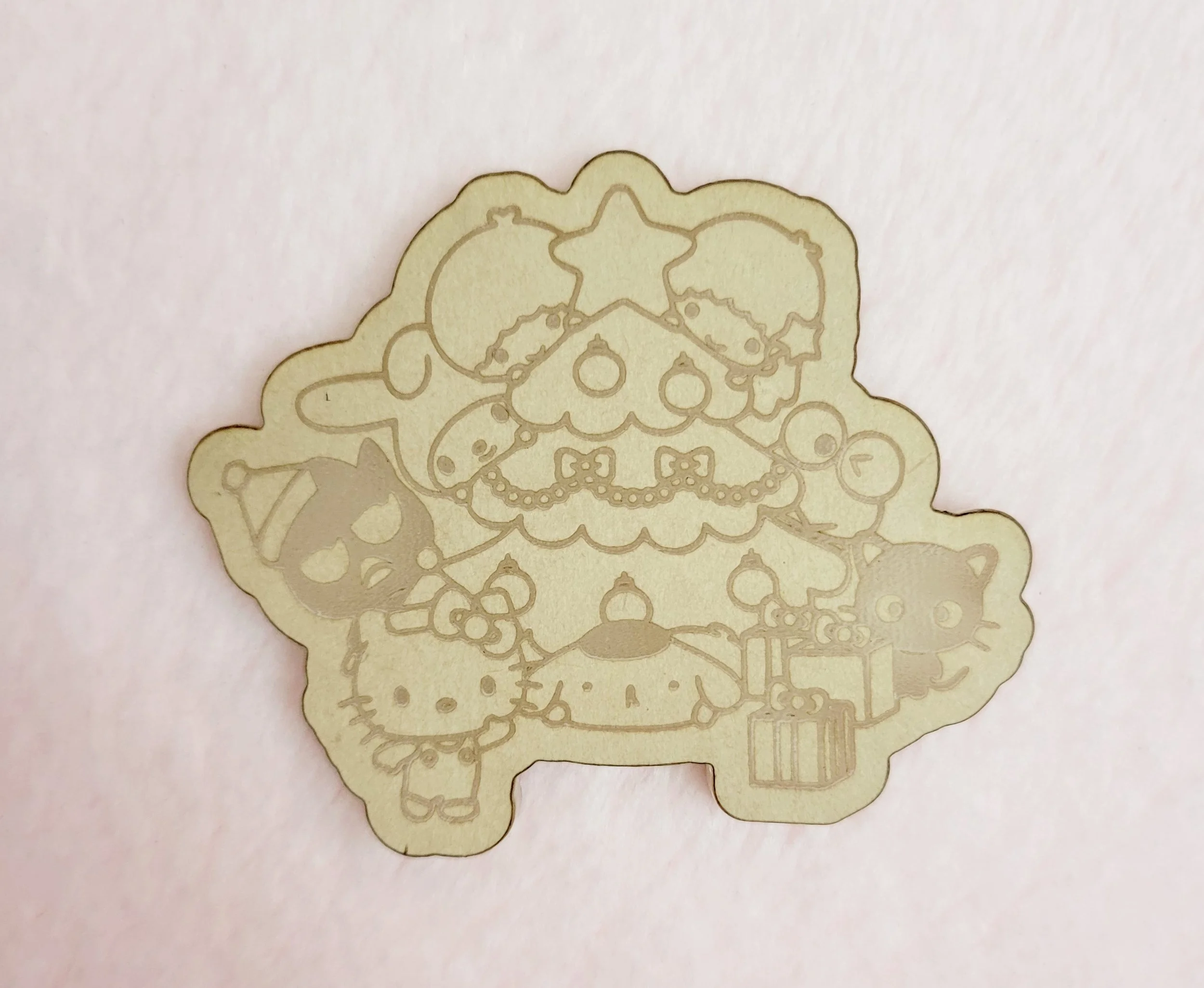 Kawaii Character's Christmas Tree Flat