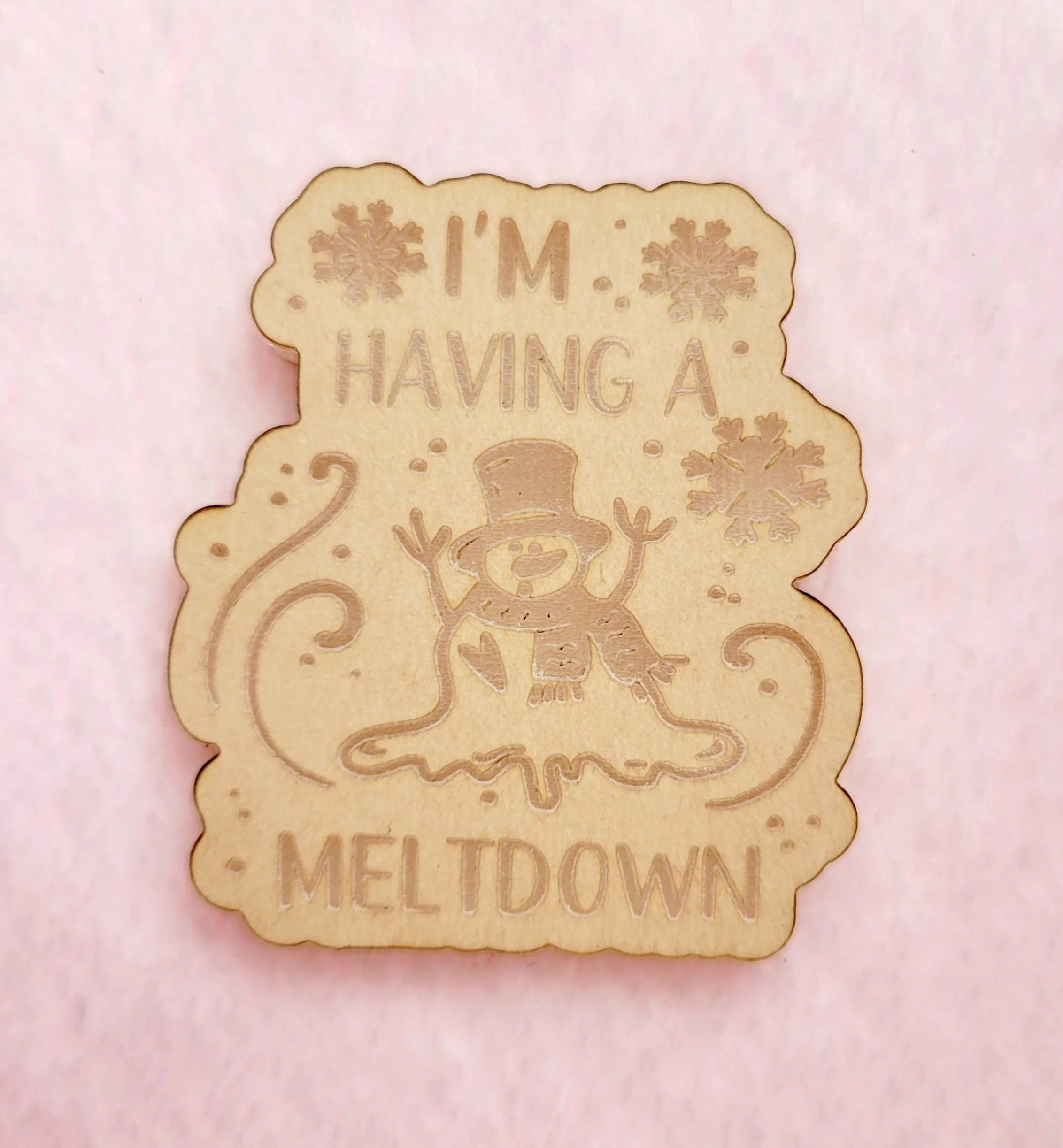 Worded Melting Snowman Flat