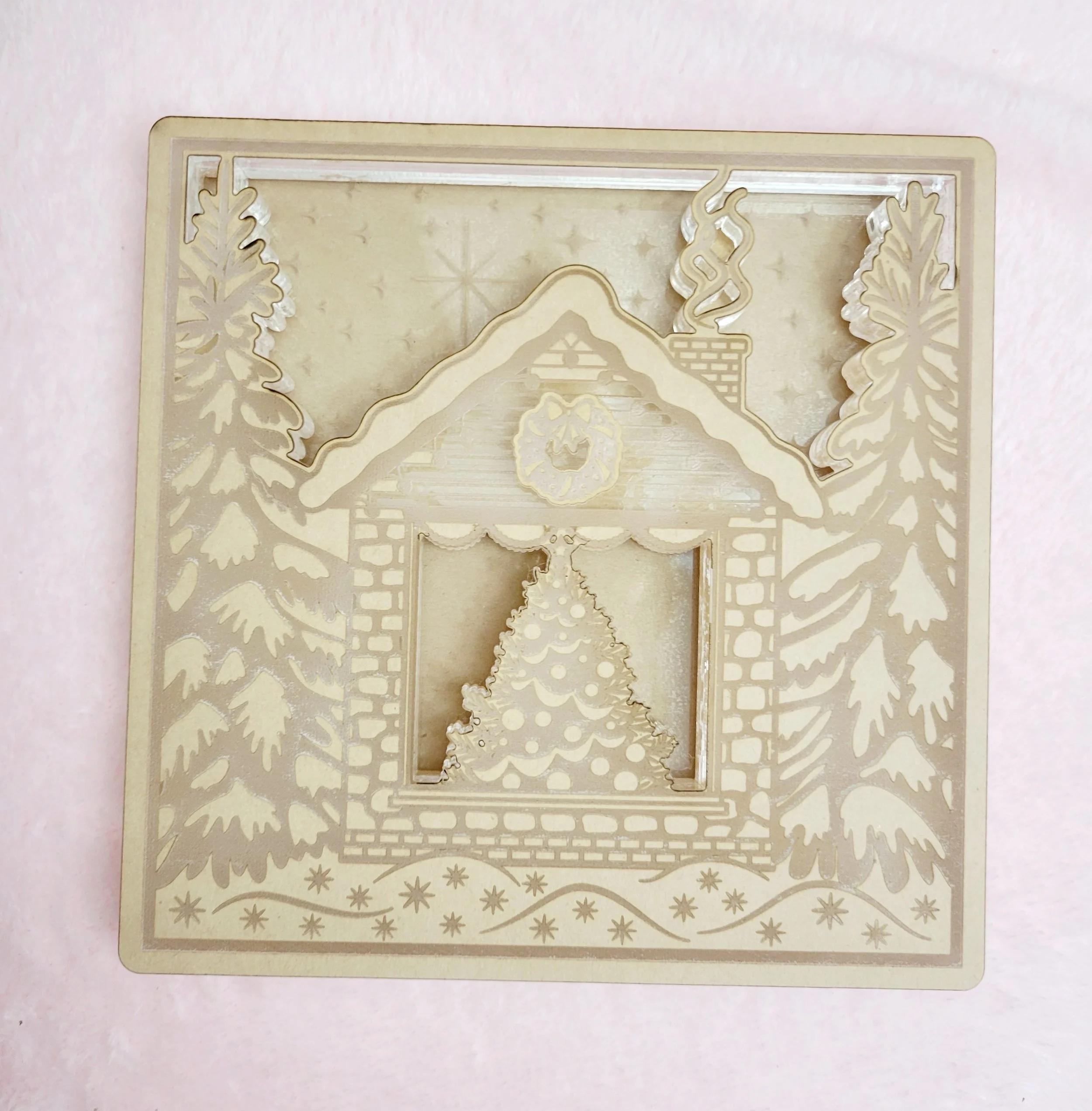 Winter Cabin Scene Shaker