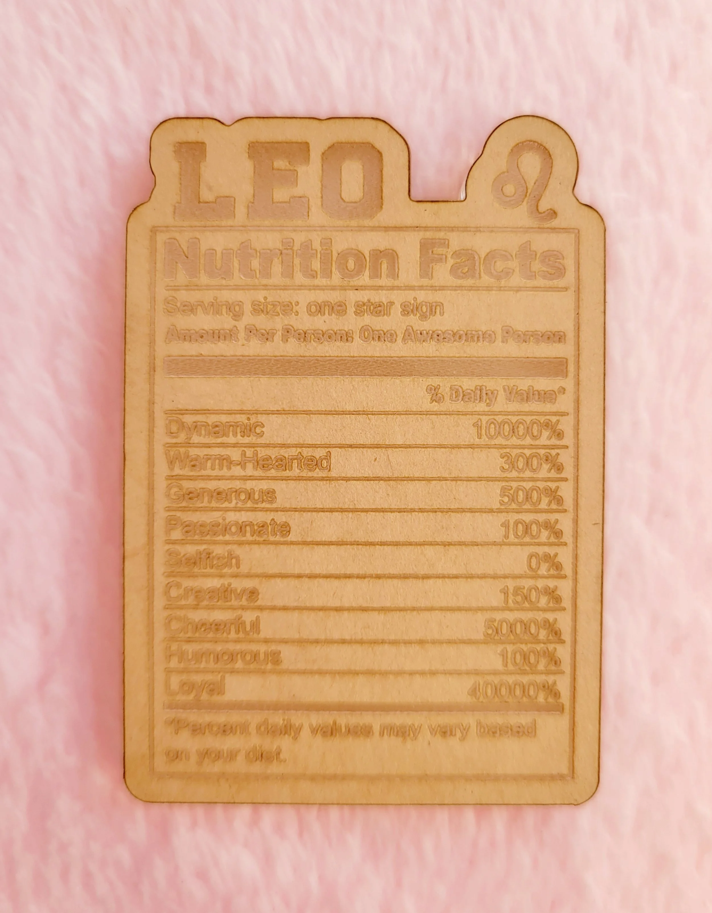 Leo Nutrition Label Flat