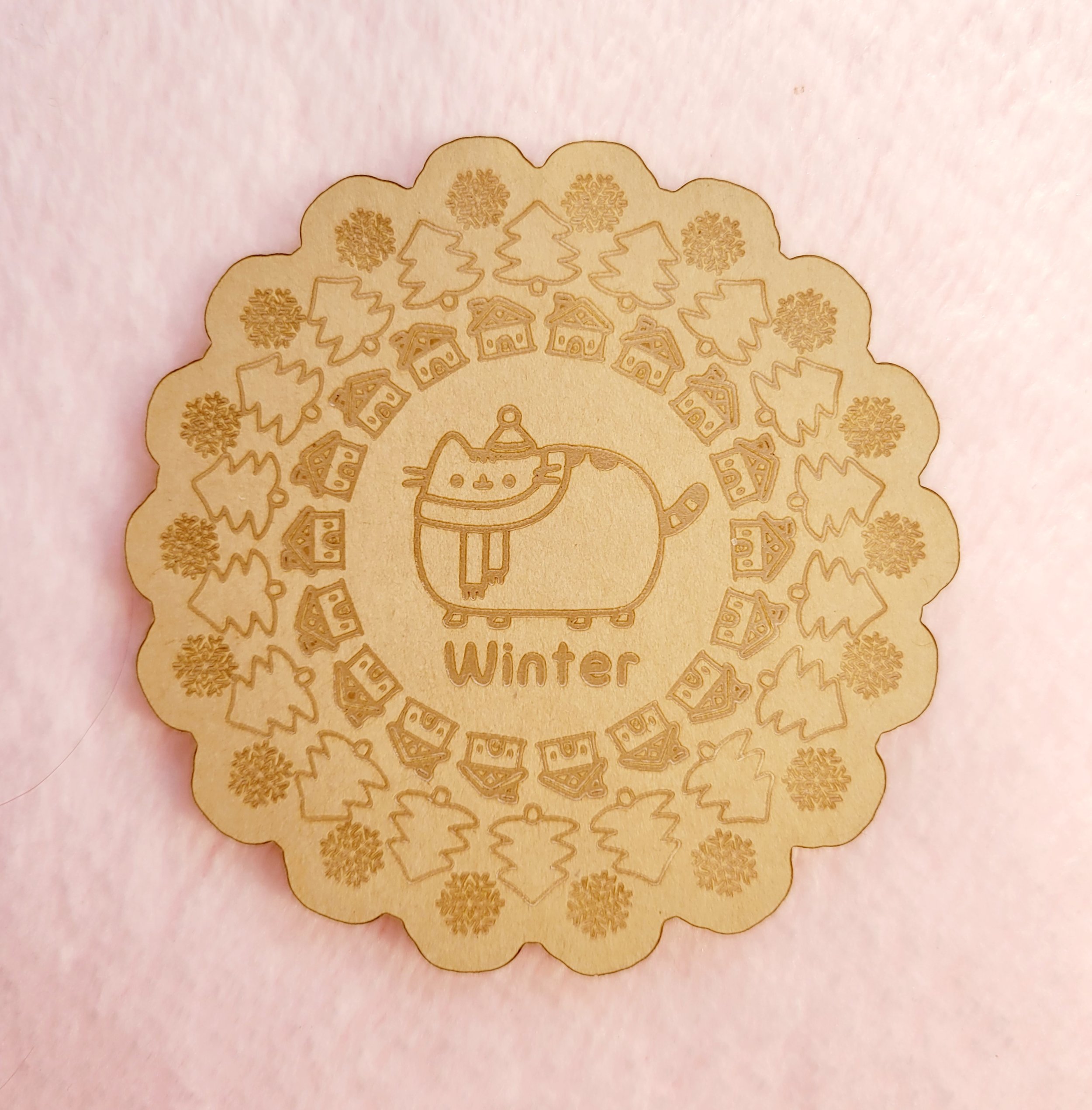 Chubby Kitty Winter Mandala