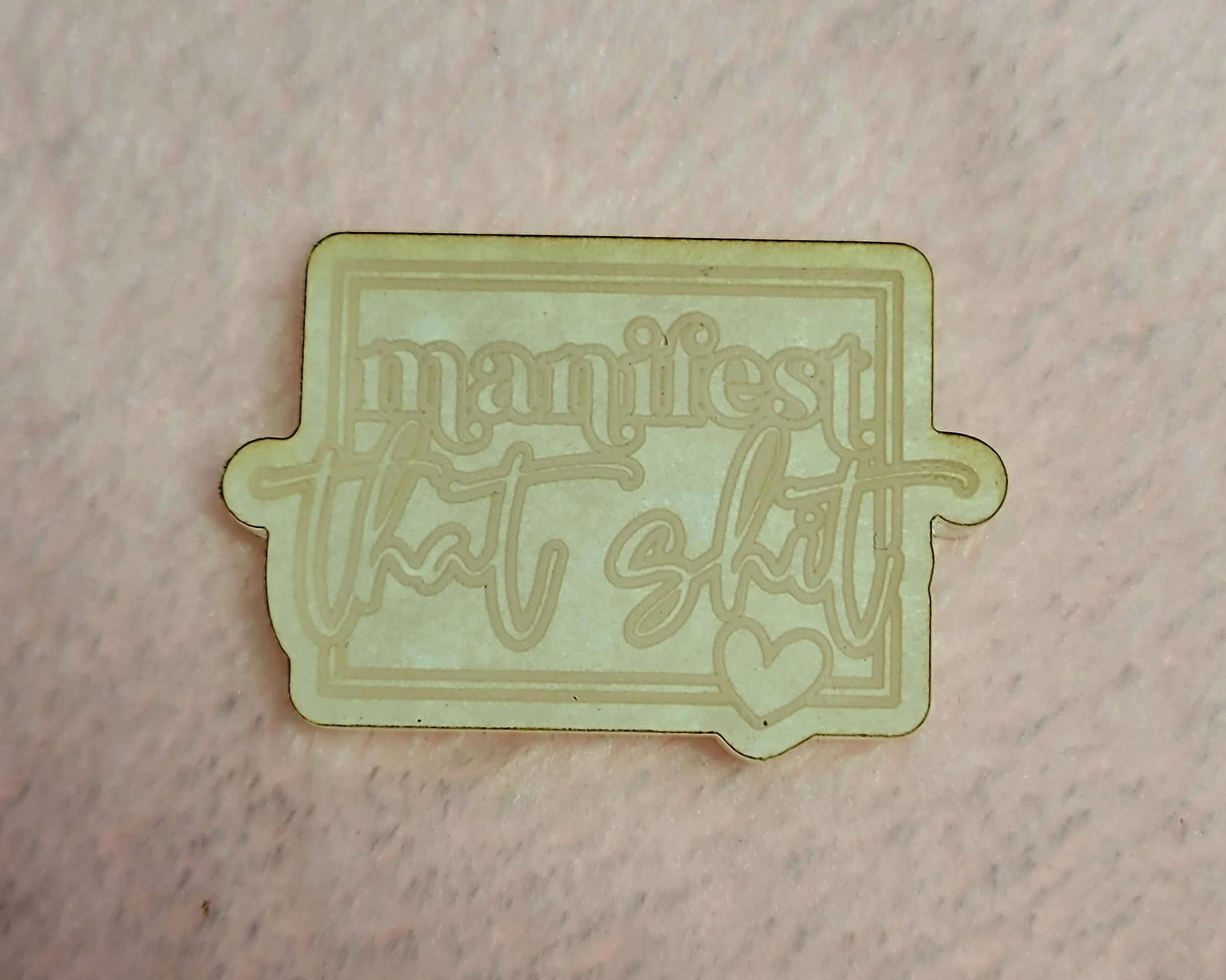 Manifest That Shit in Box with Heart Flat