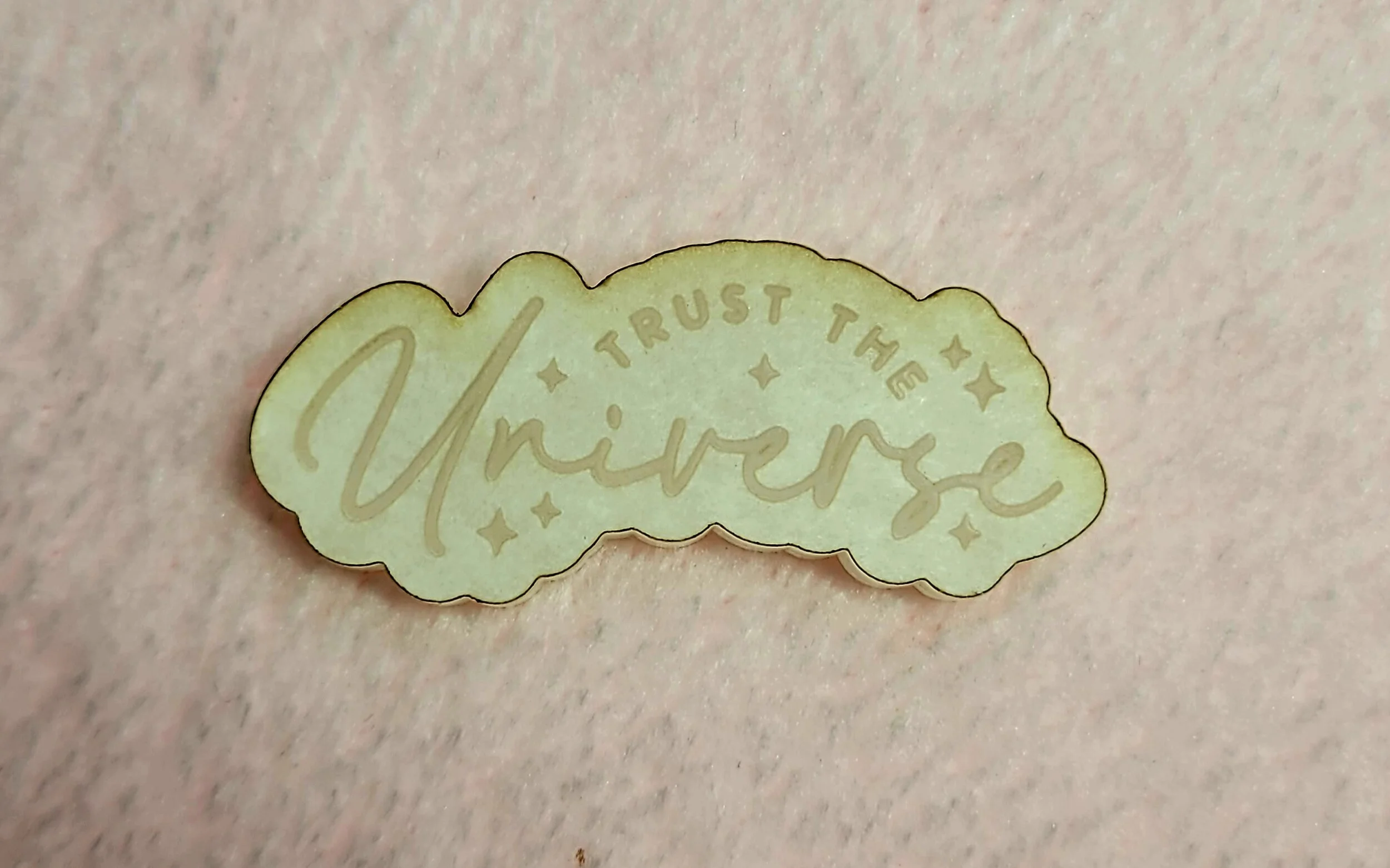 Trust the Universe Cursive Stars Flat