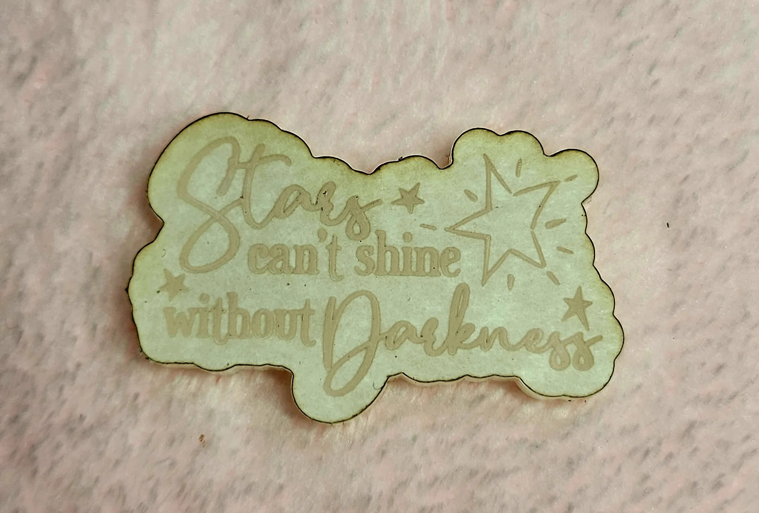 Stars Can't Shine Without Darkness Flat with Bright Star