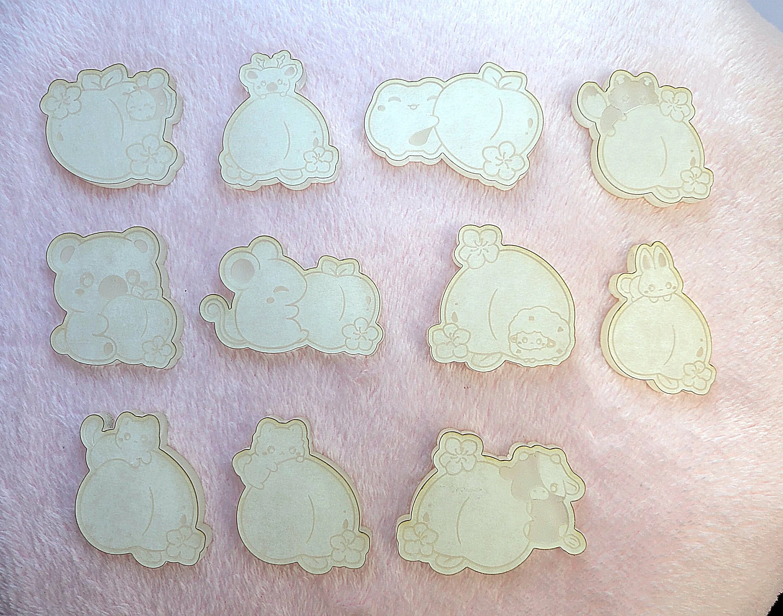 Kawaii Animal With Peaches Flats