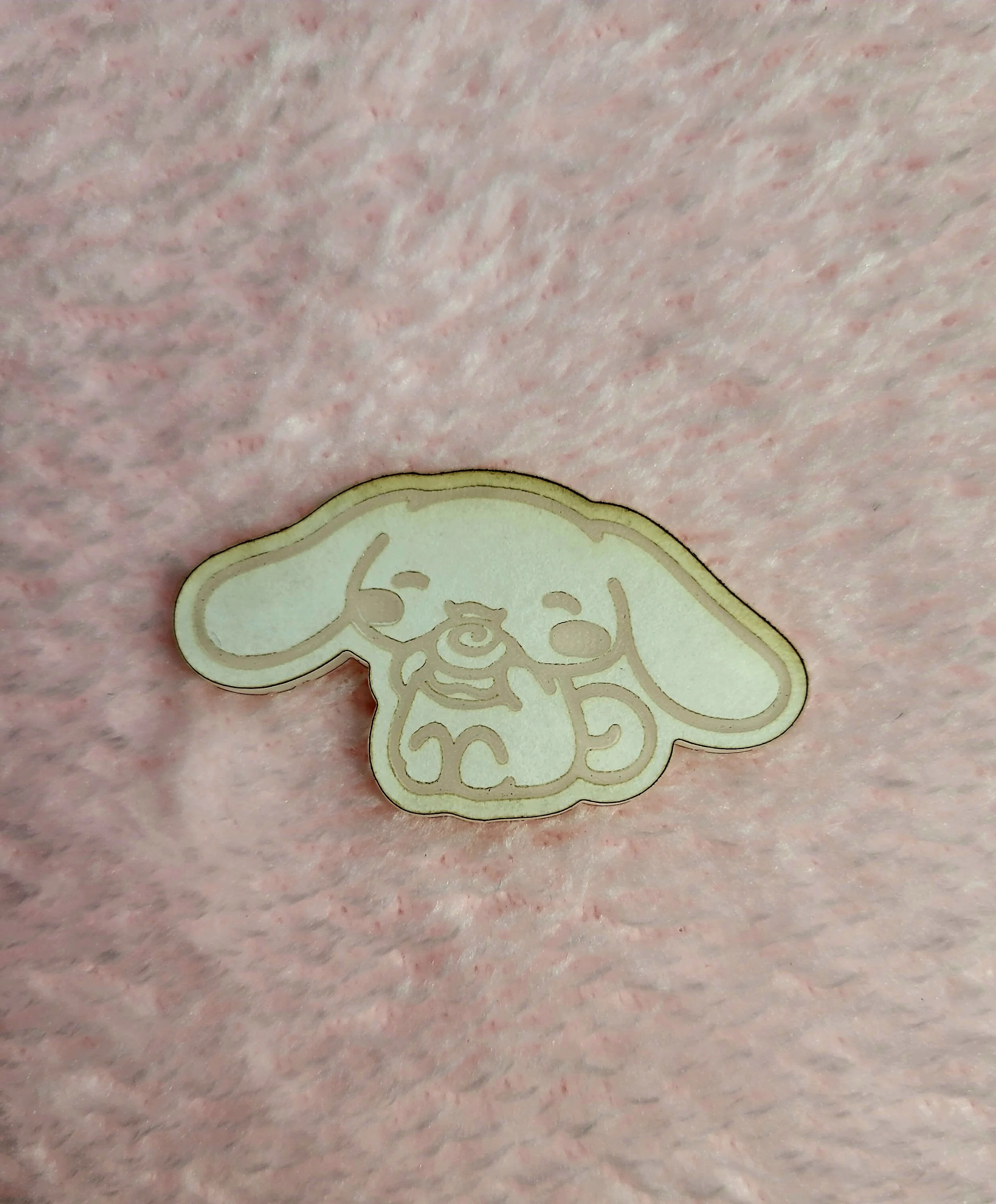 Puppy Holding Bun Flat