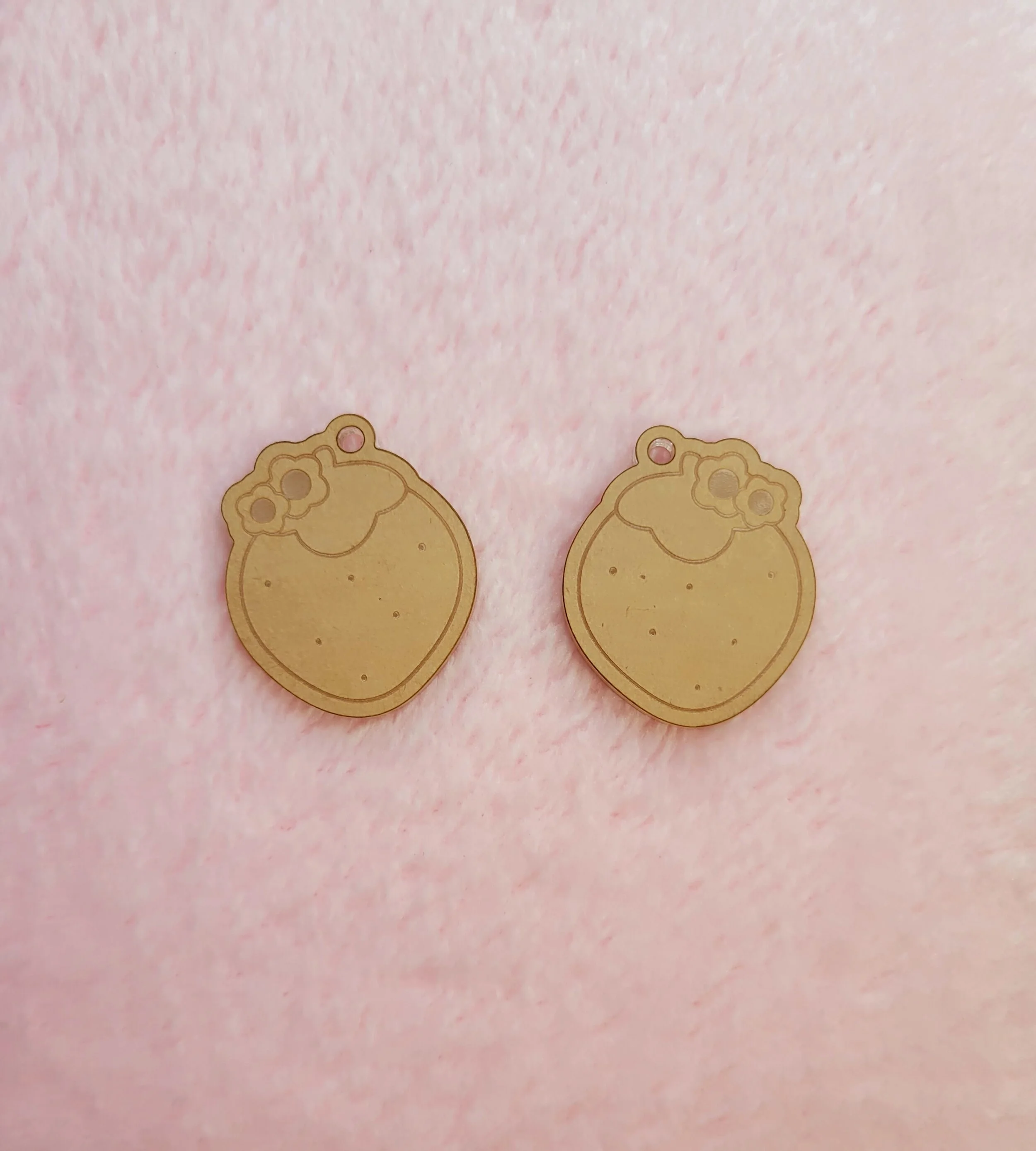 Strawberry With Flowers Earrings