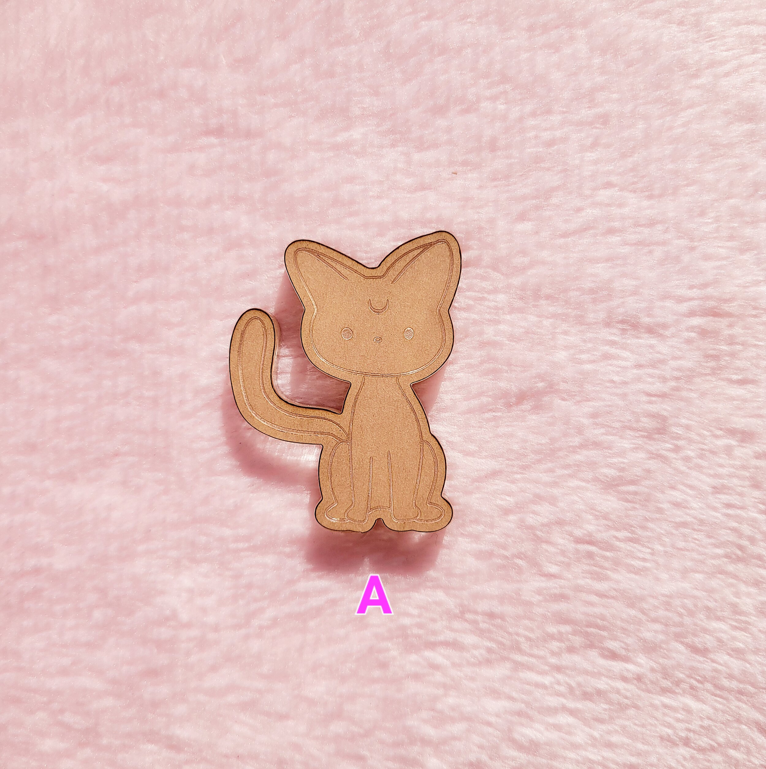 Skinny Cartoon Moon Cat Flat A