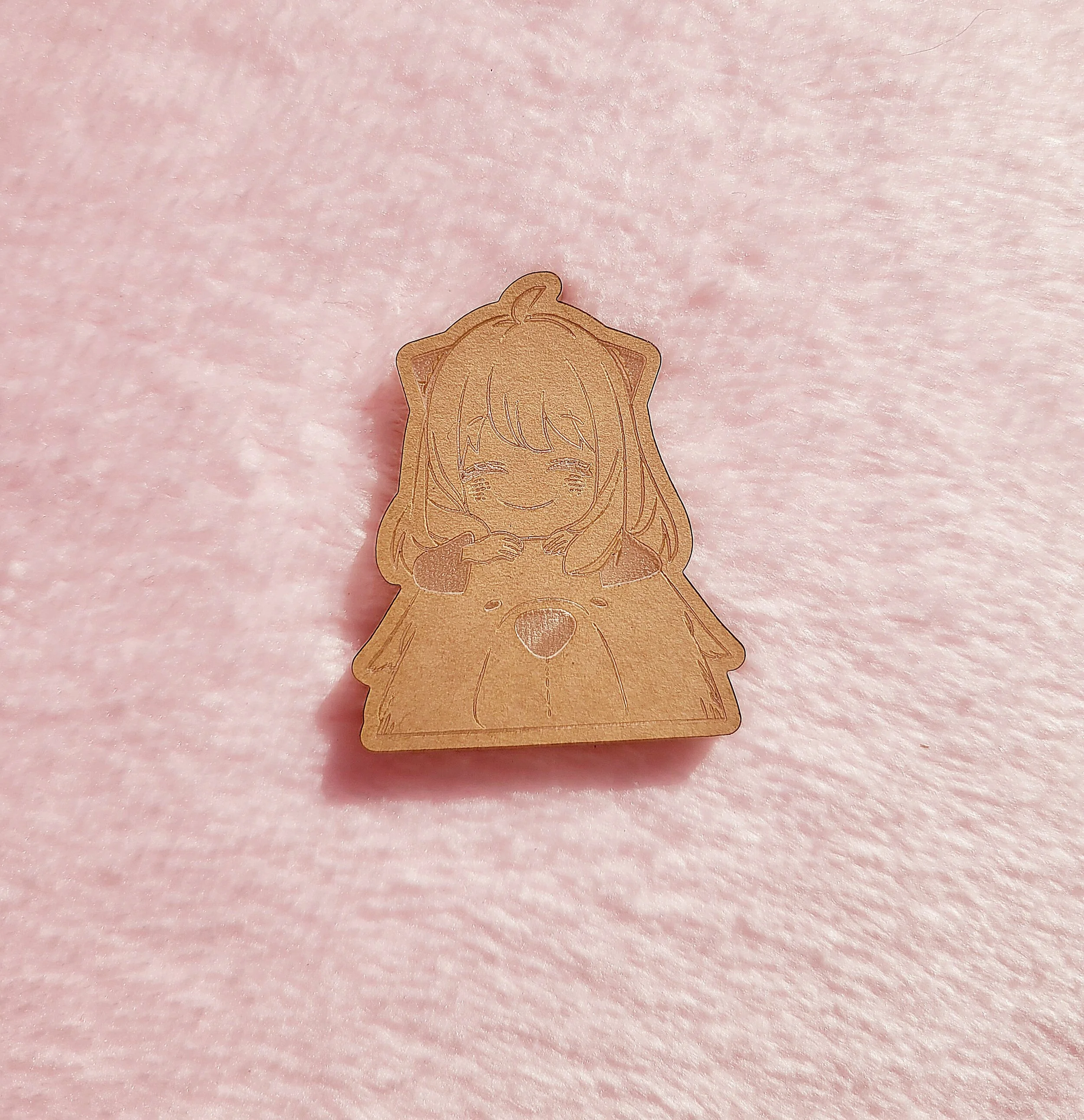 Anime Girl With Polar Bear Flat