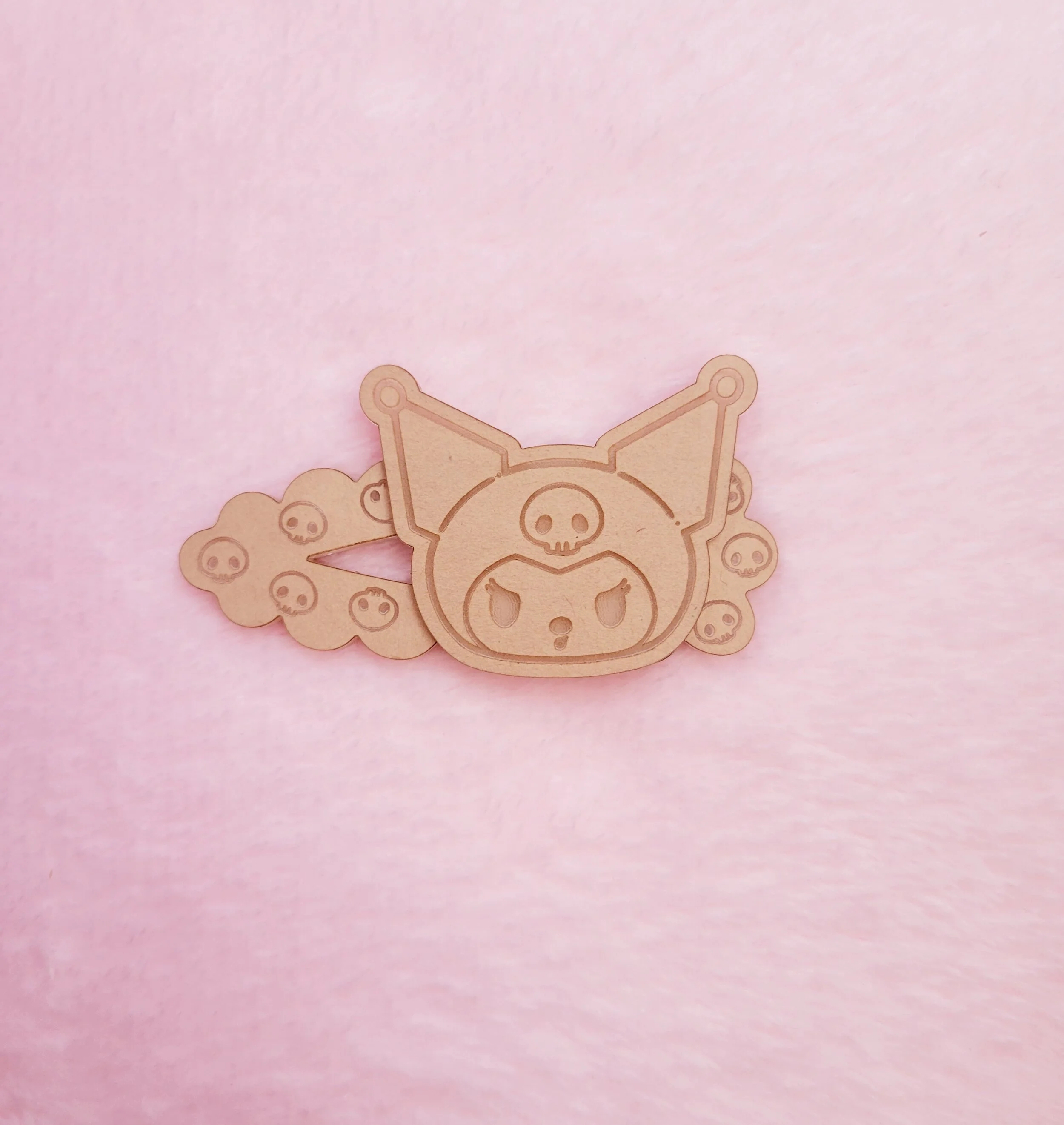 Layered 2 Piece Skull Bunny Barrette