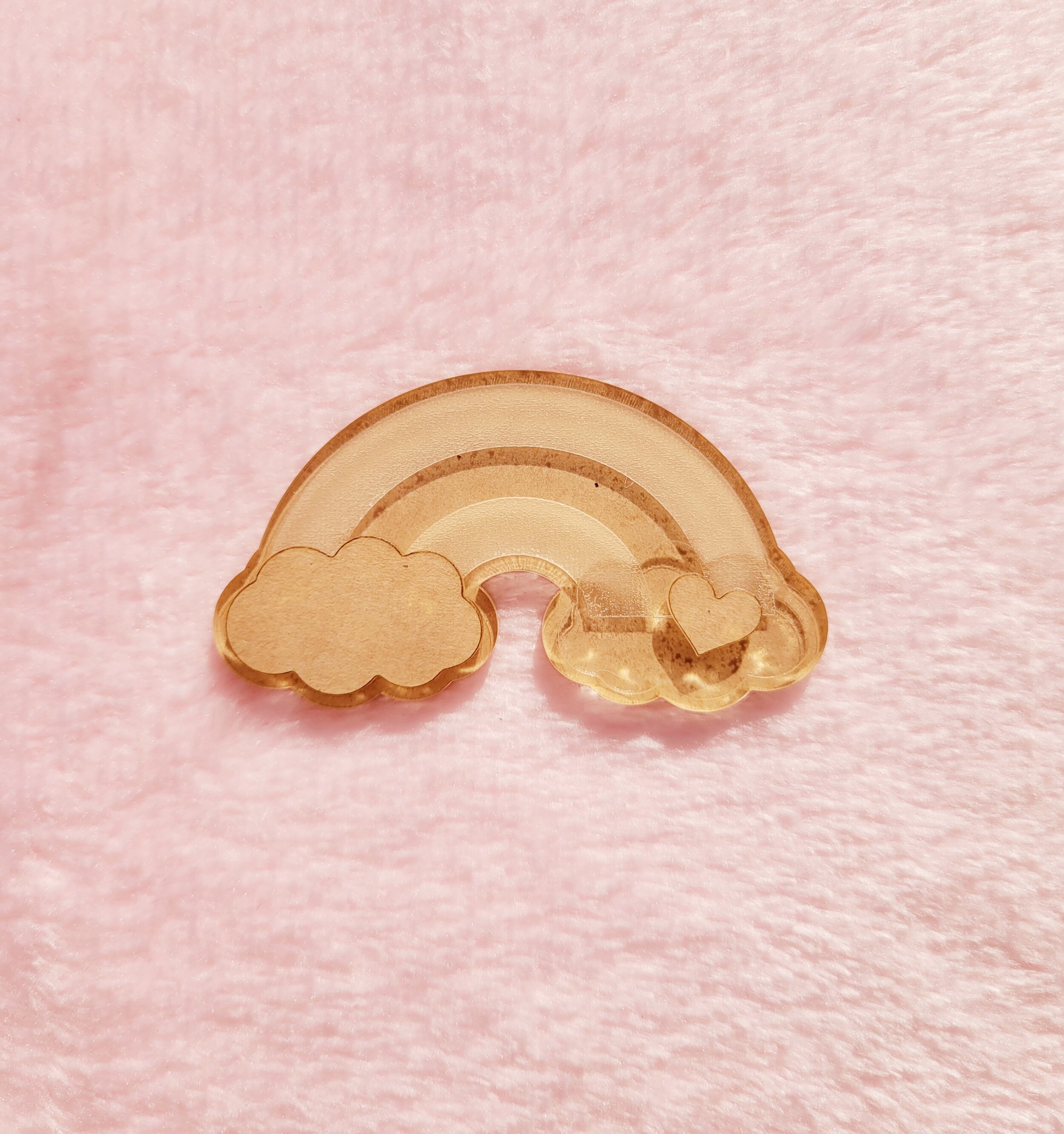 Layered Kawaii Rainbow Barrette