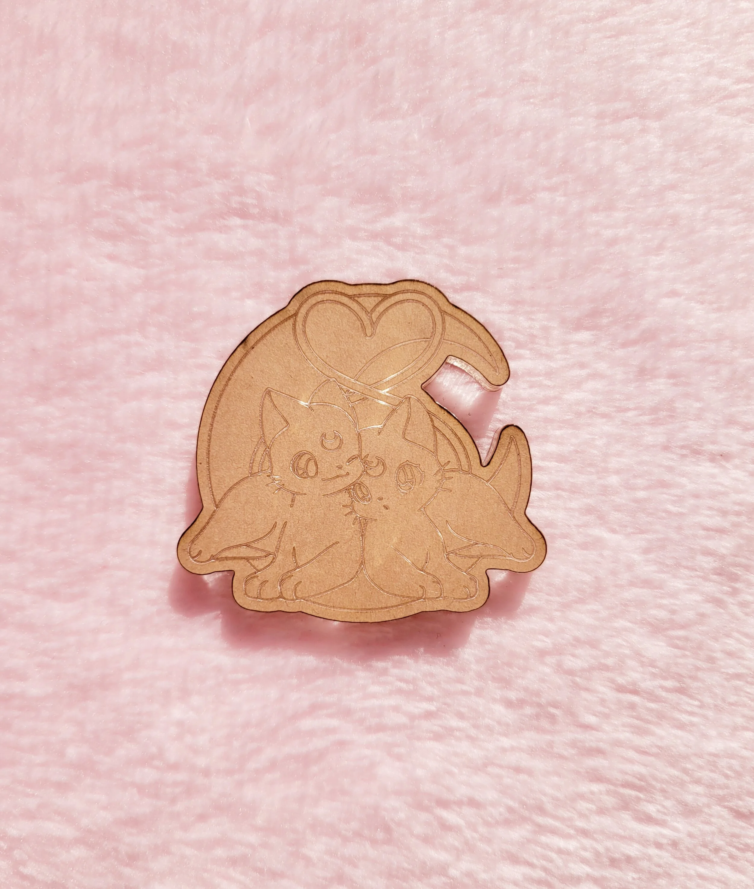 Moon Kitties In Love Flat