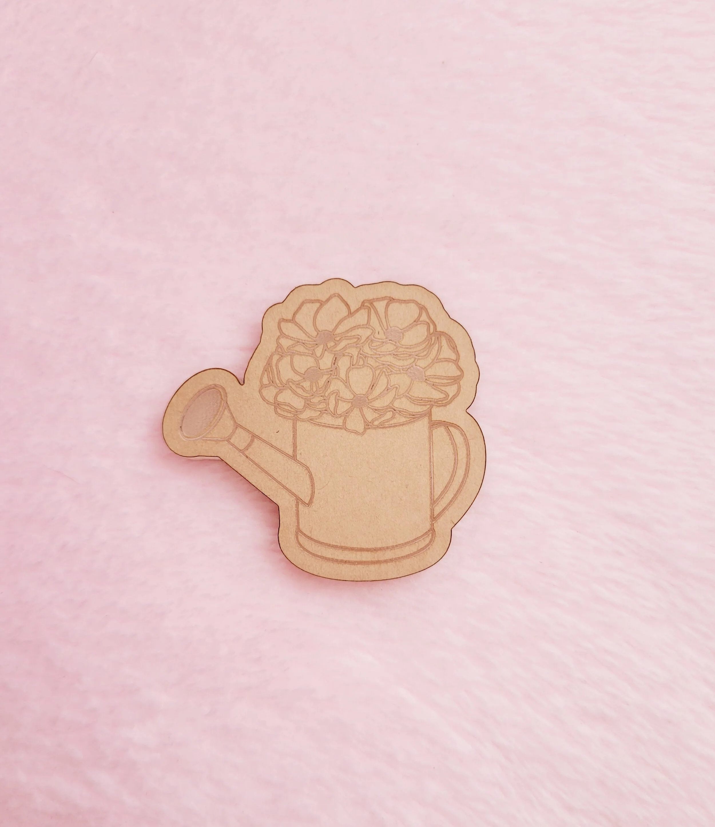 Watering Can With Flowers Flat