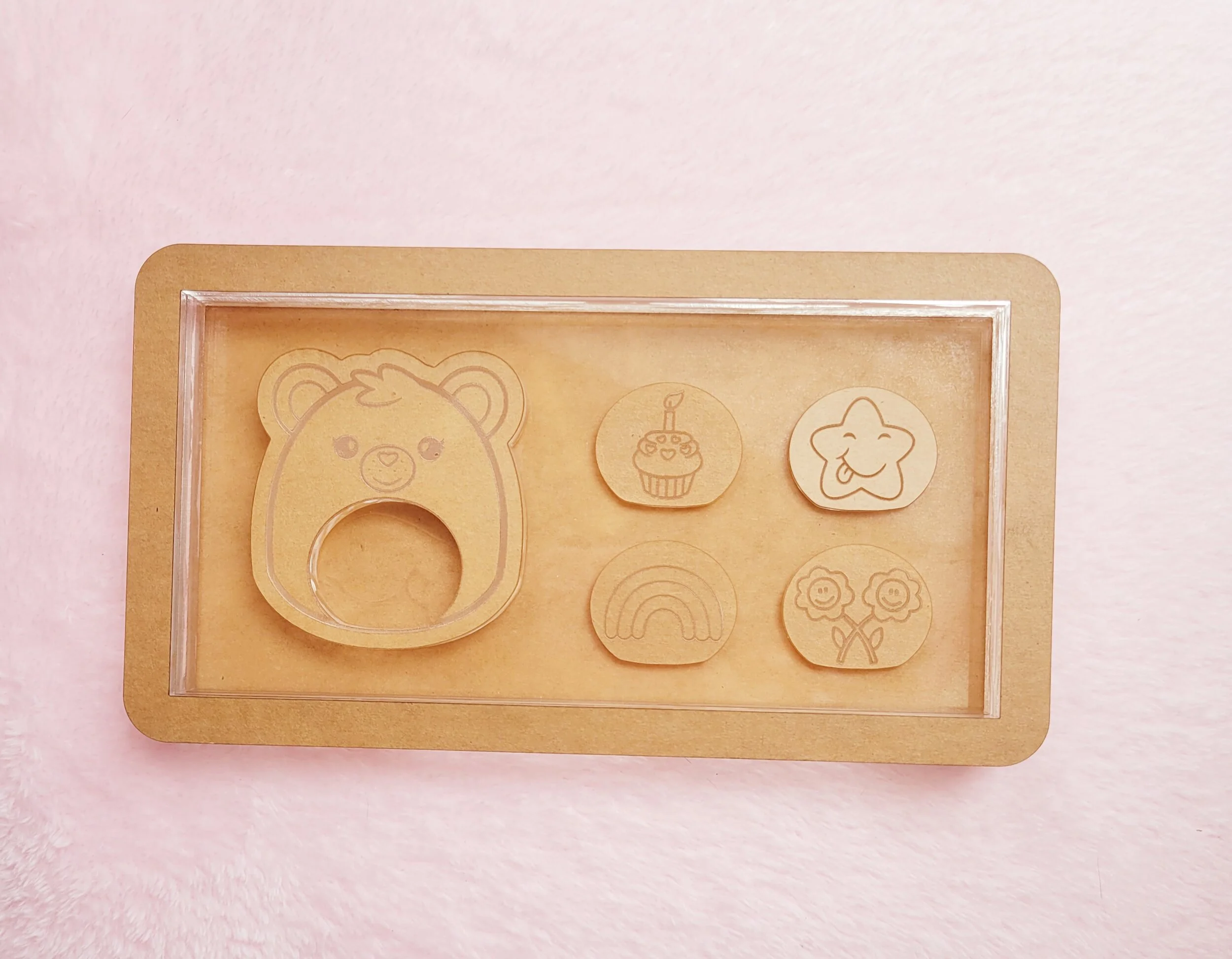 Choice Of Grumpy Bear Or Cheer Bear Palette With Choice Of Belly Badges