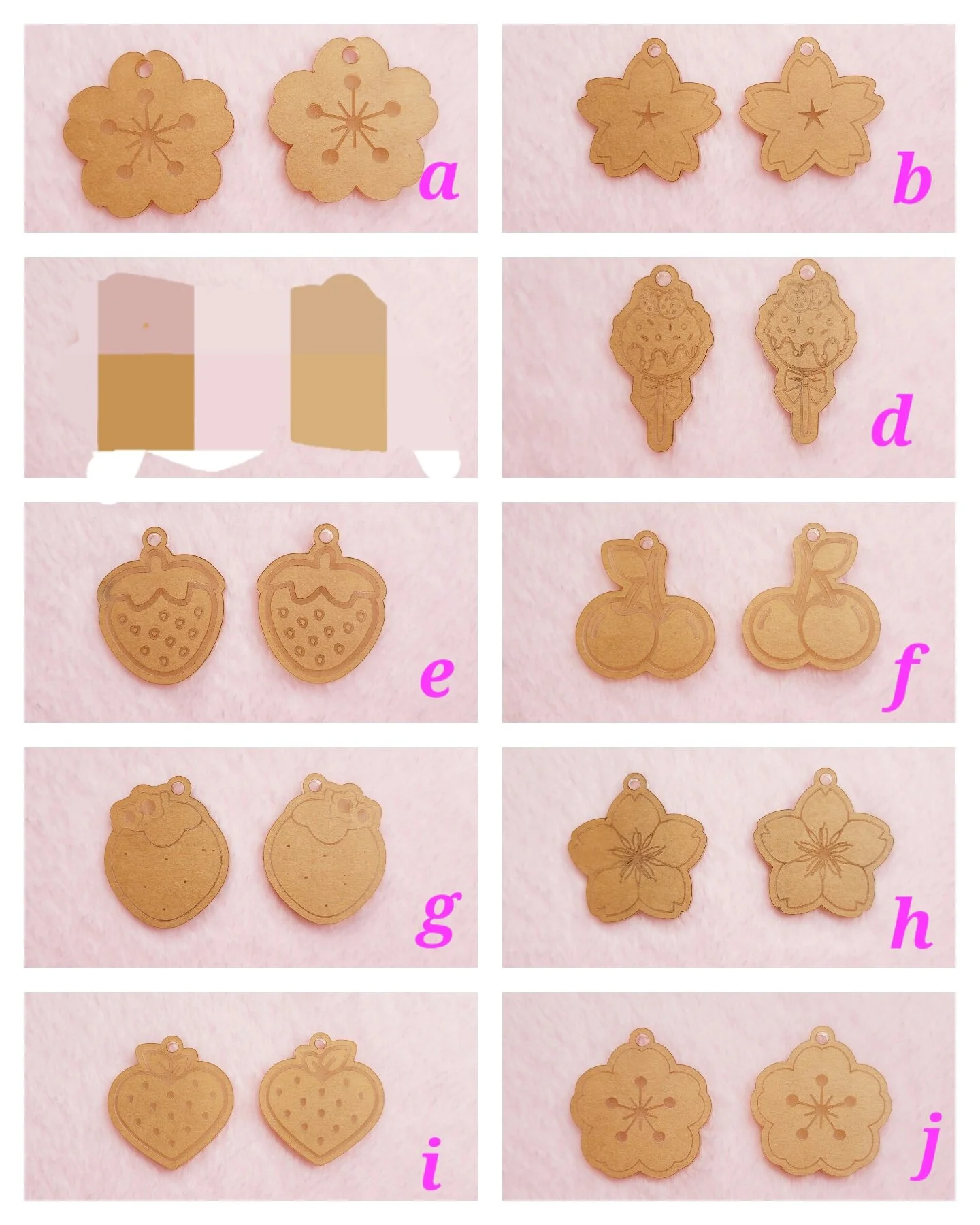 Sakura & Strawberry Themed Earrings