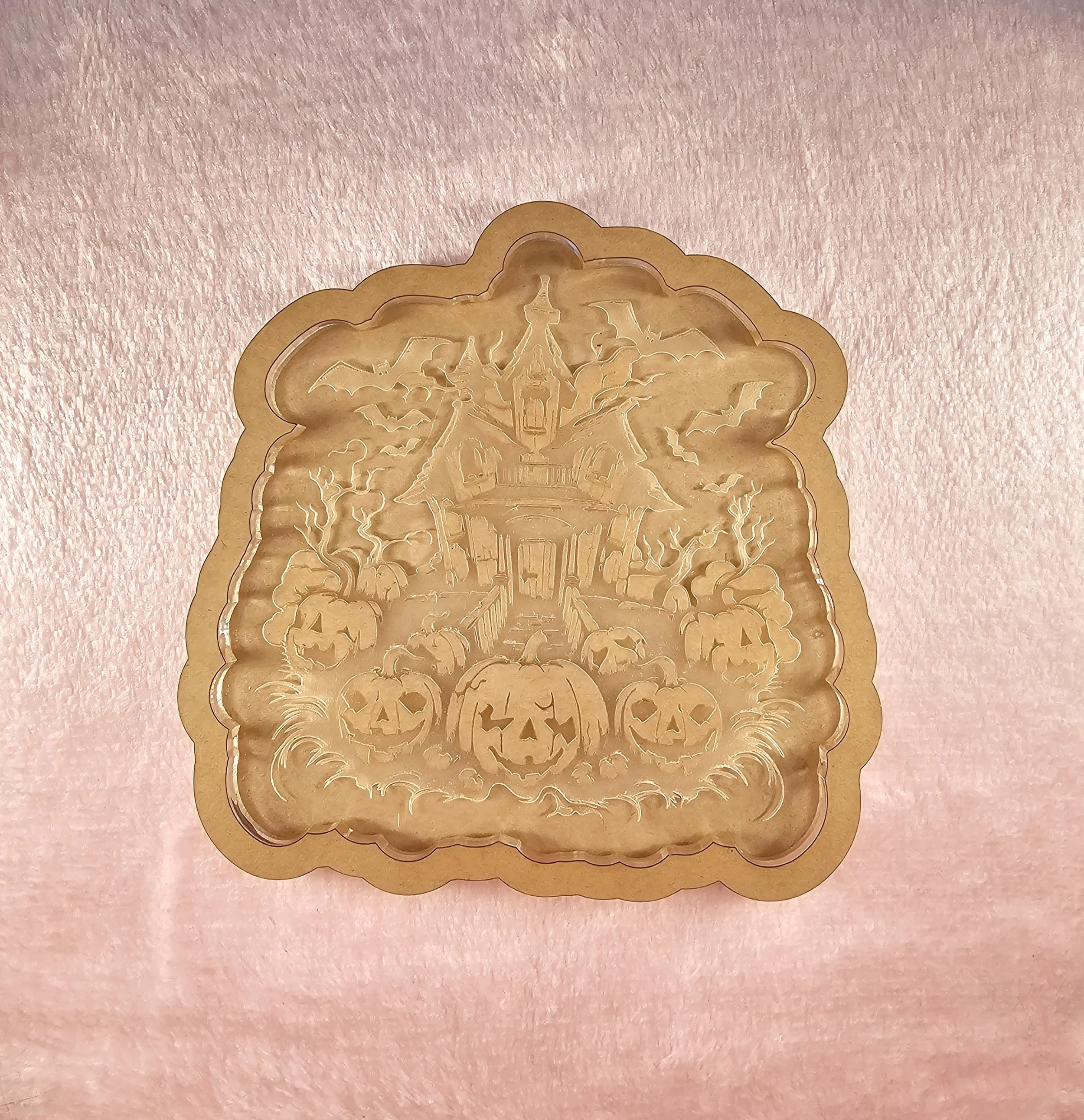 Pumpkin Haunted House Shaker/Tray