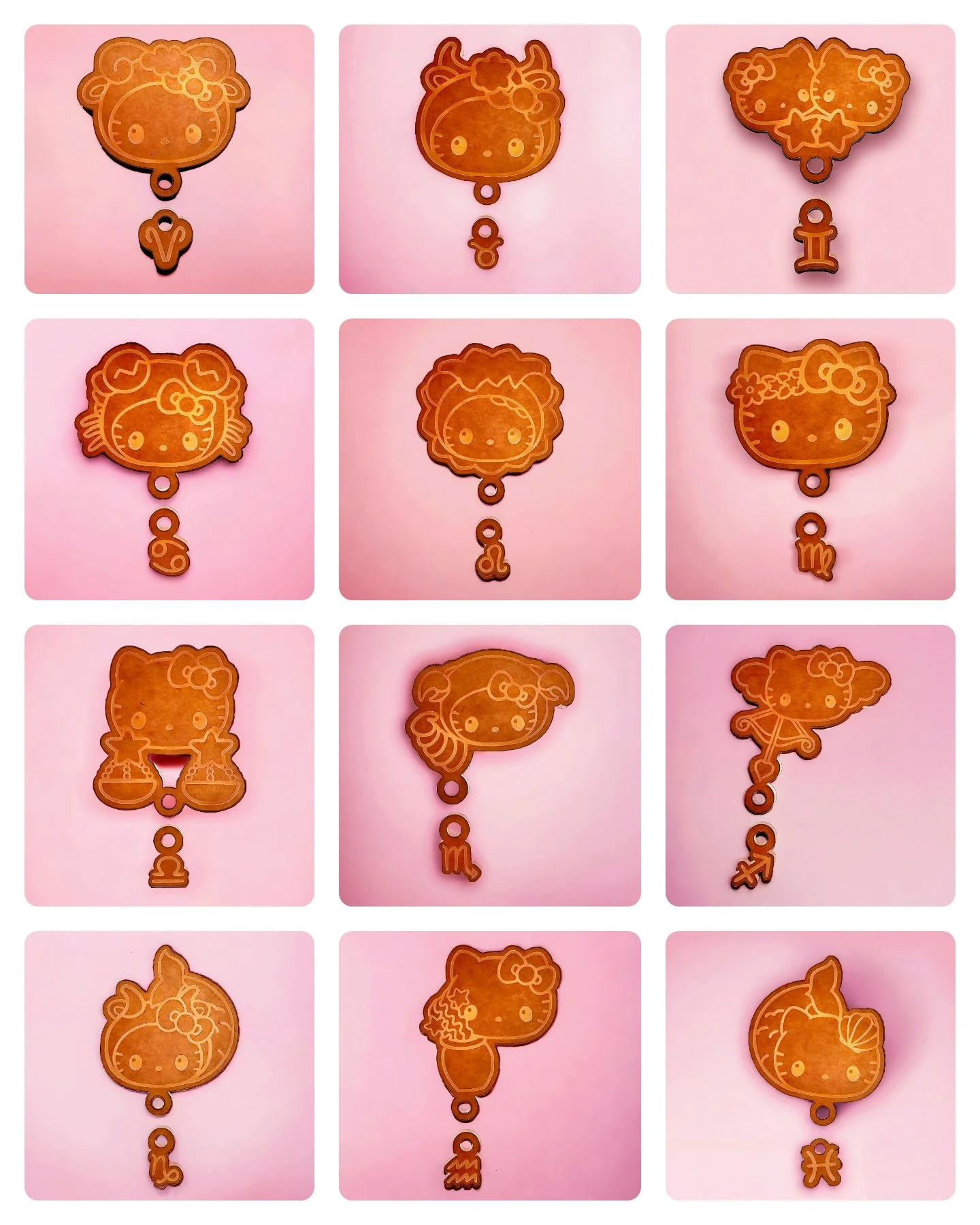 Kitty Horoscope Dangle Flats