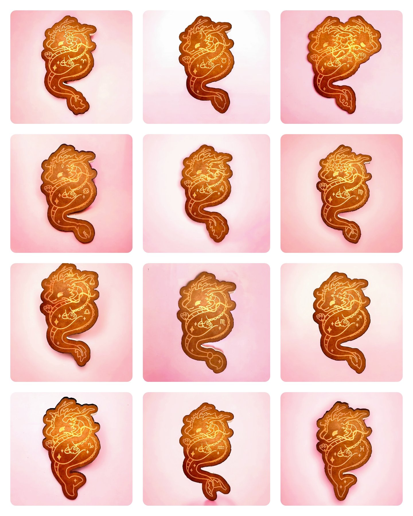 Kawaii Dragon Horoscope Flats