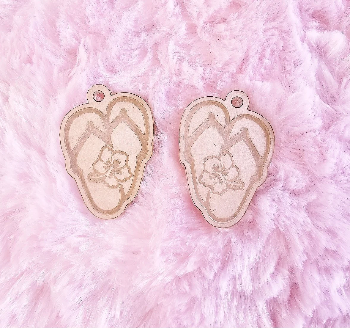 Floral Flip Flop Earrings