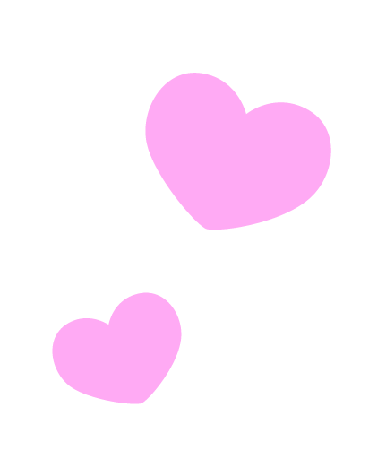 Two pink hearts - decorative