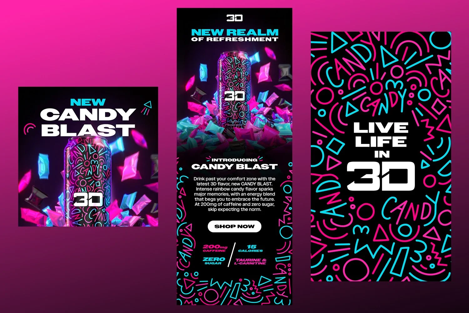 3D Energy Candy Blast