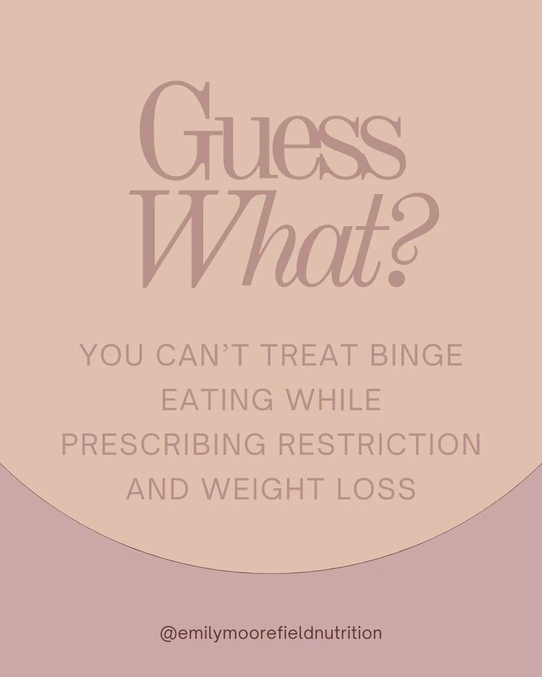 I know it might feel uncomfortable to read this post. 

As an eating disorder dietitian the research shows that you can't treat binge eating while prescribing weight loss and restriction. 

The reality is, our nervous system and biology WILL push bac