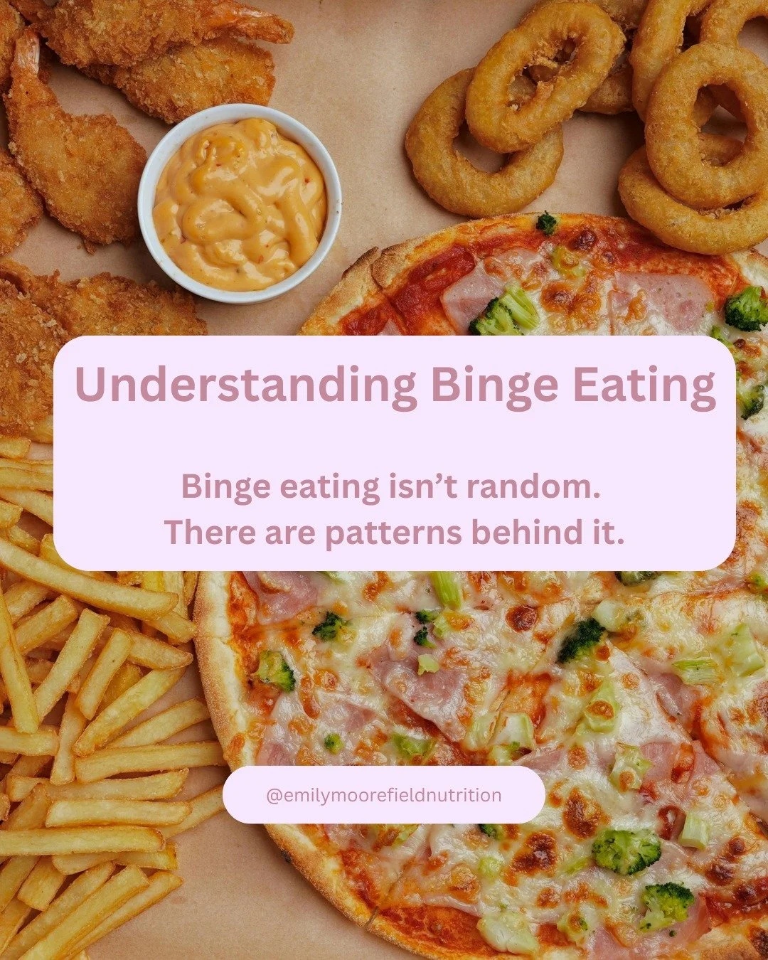 Binge eating isn't just about food tasting good and wanting more. It is so much more complex.

In this carousel we will break it down. 

Understanding the pattern is the first step toward shifting your mindset. 🤍

#bingeeatingrecovery #eatingdisorde