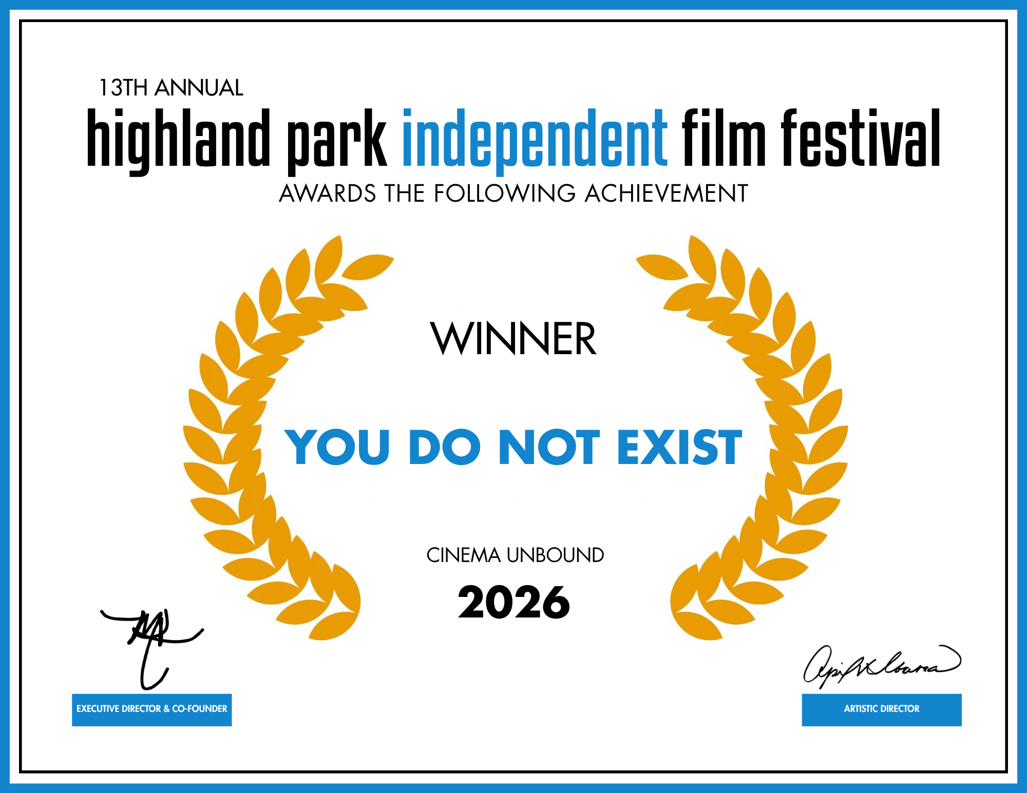 Judge Award - You Do Not Exist - Cinema Unbound - Winner.png