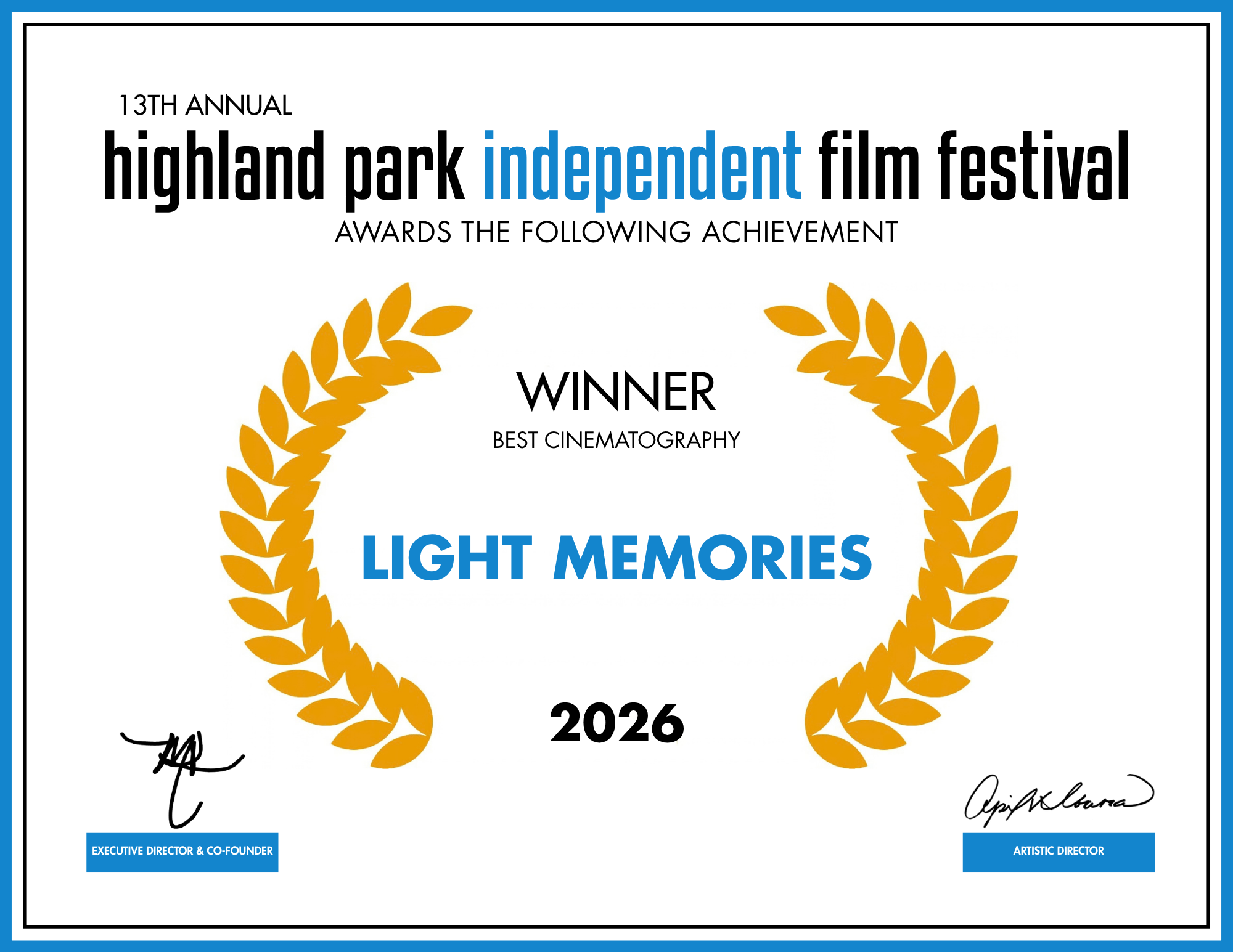 Best of Award - Light Memories  - Best Cinematography.png