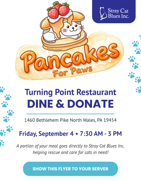 Pancakes For Paws Dine &amp;Donate at Turning Point Restaurant North Wales